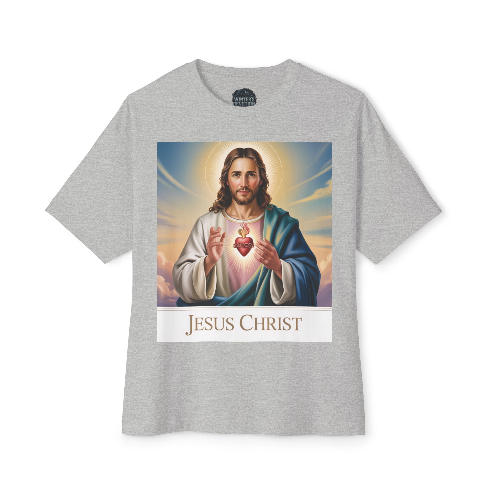 Spiritual Oversized Tee - Vintage Jesus & Virgin Mary Graphic Tee, Faith-Based Fashion, Unisex Gift, Christian Apparel, Nostalgic Tee