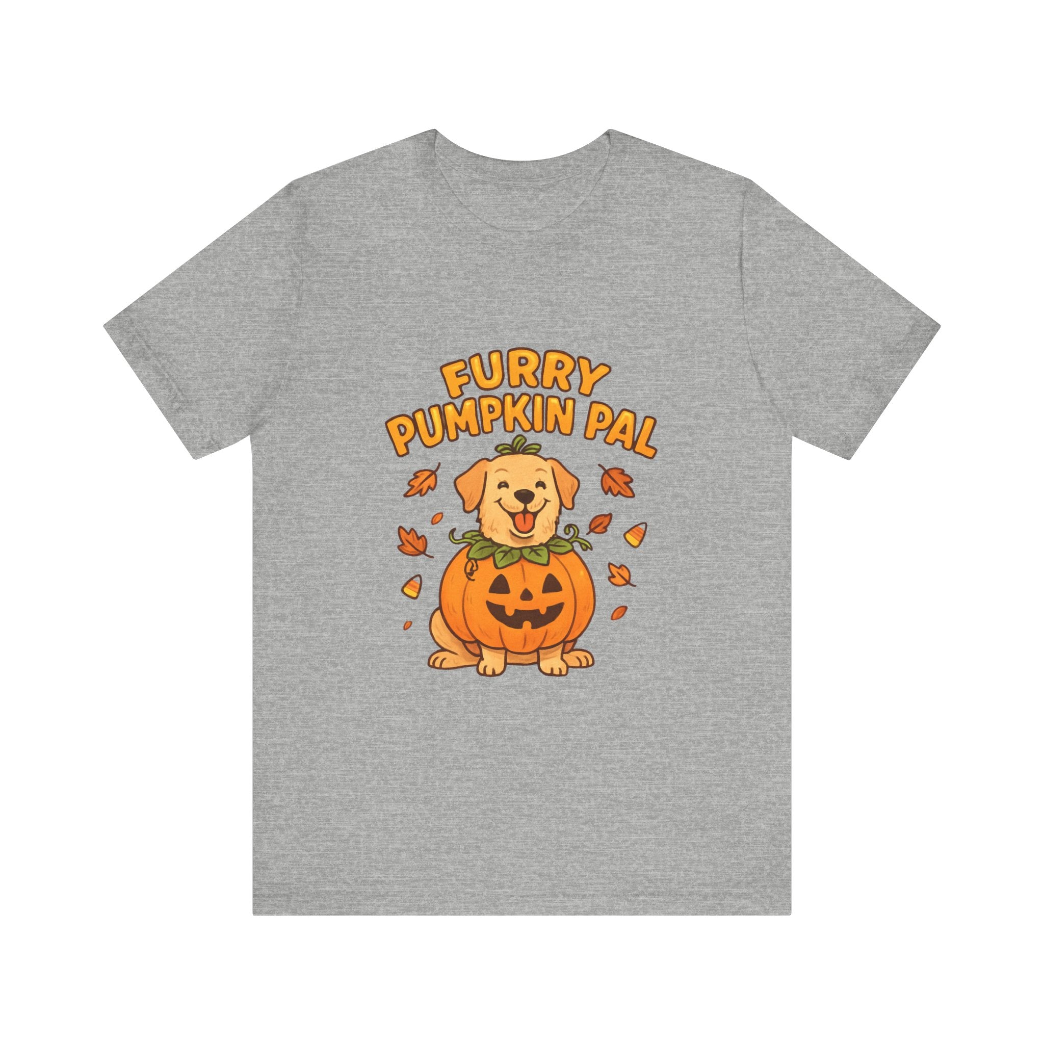 Furry Pumpkin Pal Dog Tee - Halloween Unisex Shirt