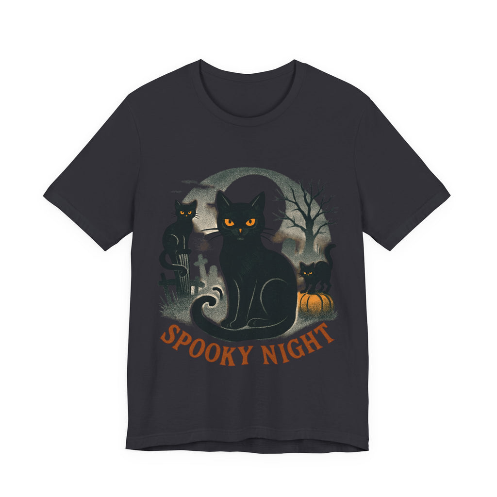 Halloween Black Cat Tee Unisex Jersey Short Sleeve Tee