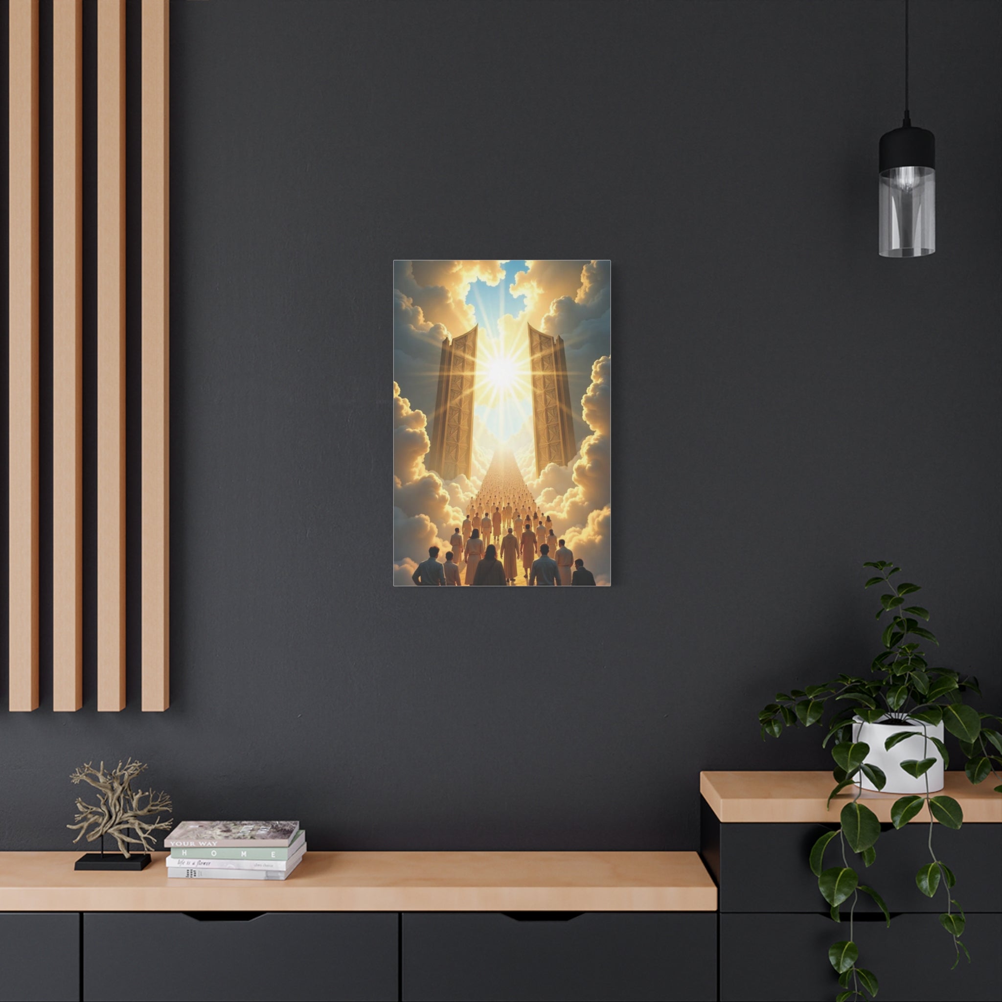 Inspirational Heavens Gate Matte Canvas Art, Uplifting Wall Decor, Hopeful Home Art, Motivational Canvas Print, Spiritual Canvas Decoration