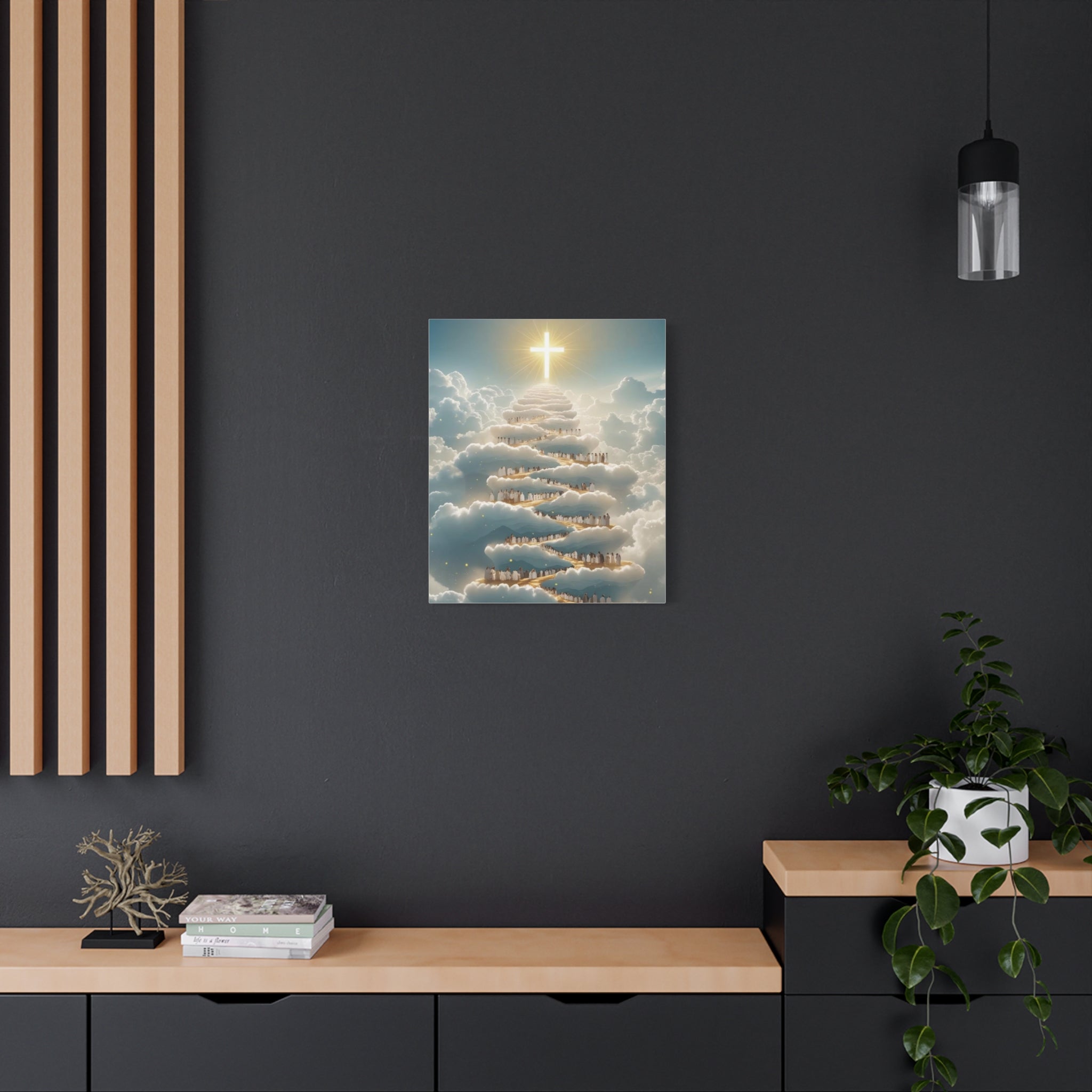 Heavenly Cloud Canvas Art, Spiritual Wall Decor, Christian Home Accent, Inspirational Gift, Faith-Inspired Artwork