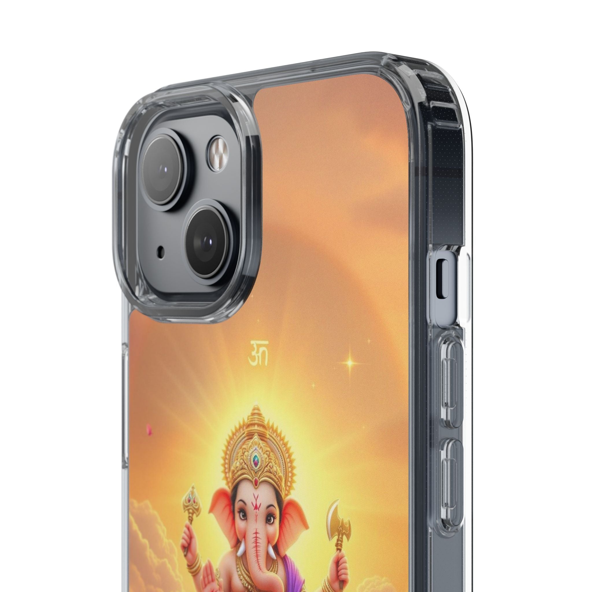 Ganesh Clear Phone Case, Spiritual iPhone Cover, Hindu God Phone Protector, Gift for Her, Boho Phone Accessories
