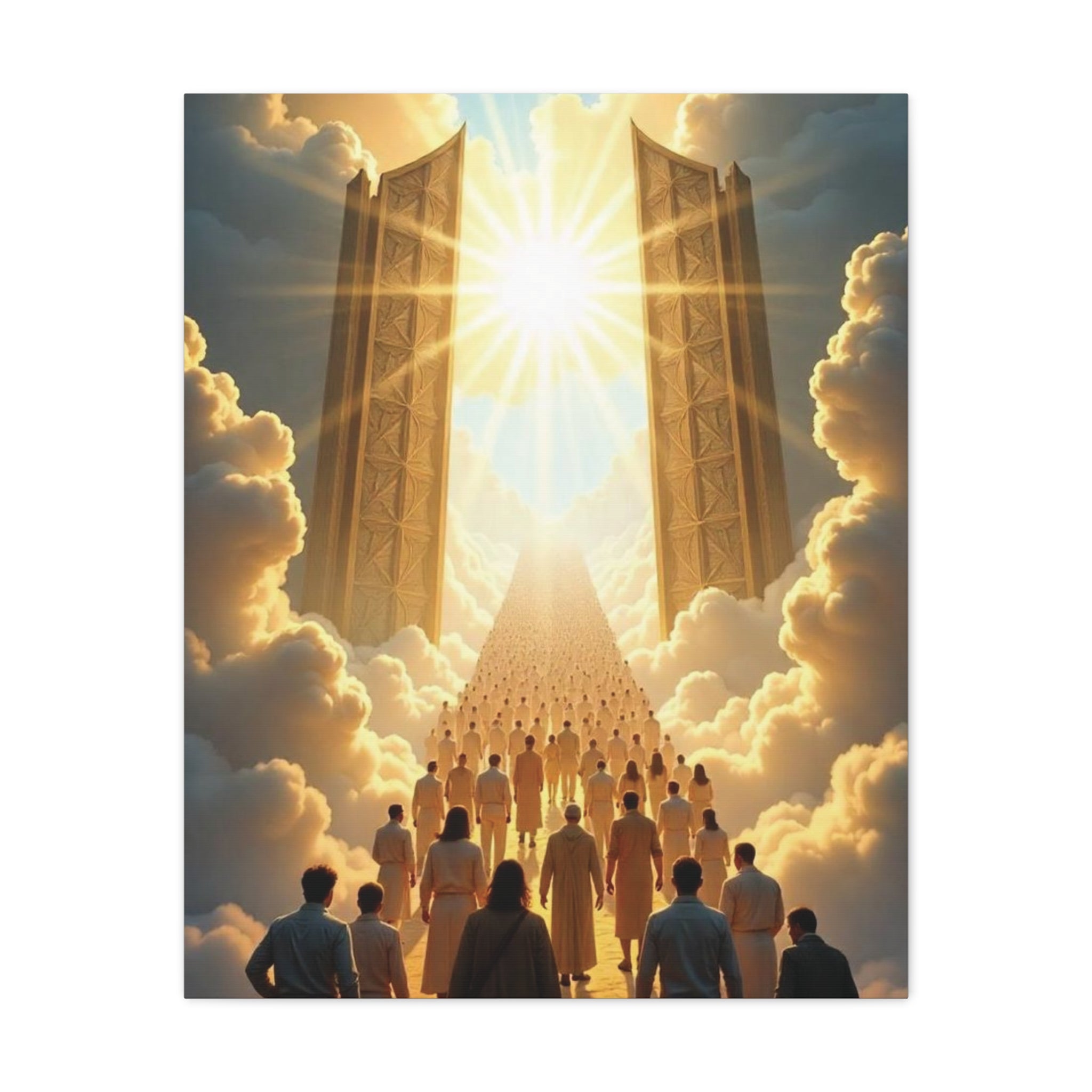 Inspirational Heavens Gate Matte Canvas Art, Uplifting Wall Decor, Hopeful Home Art, Motivational Canvas Print, Spiritual Canvas Decoration