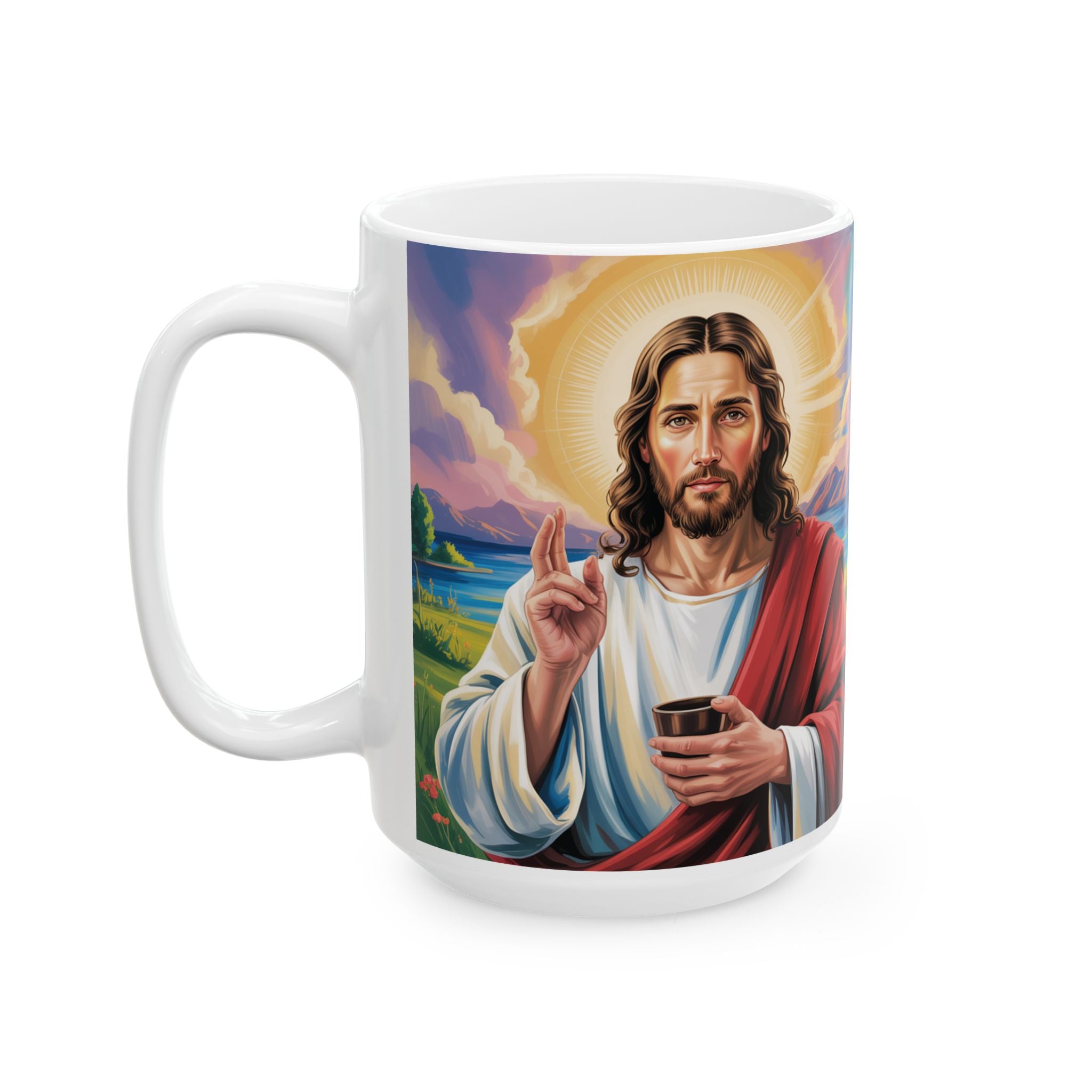 Jesus Christ/ Virgin Mary Mug, Spiritual Drinking Cup, Faith-Inspired Gift, Christian Keychains, Church Celebration, Inspirational Motivational