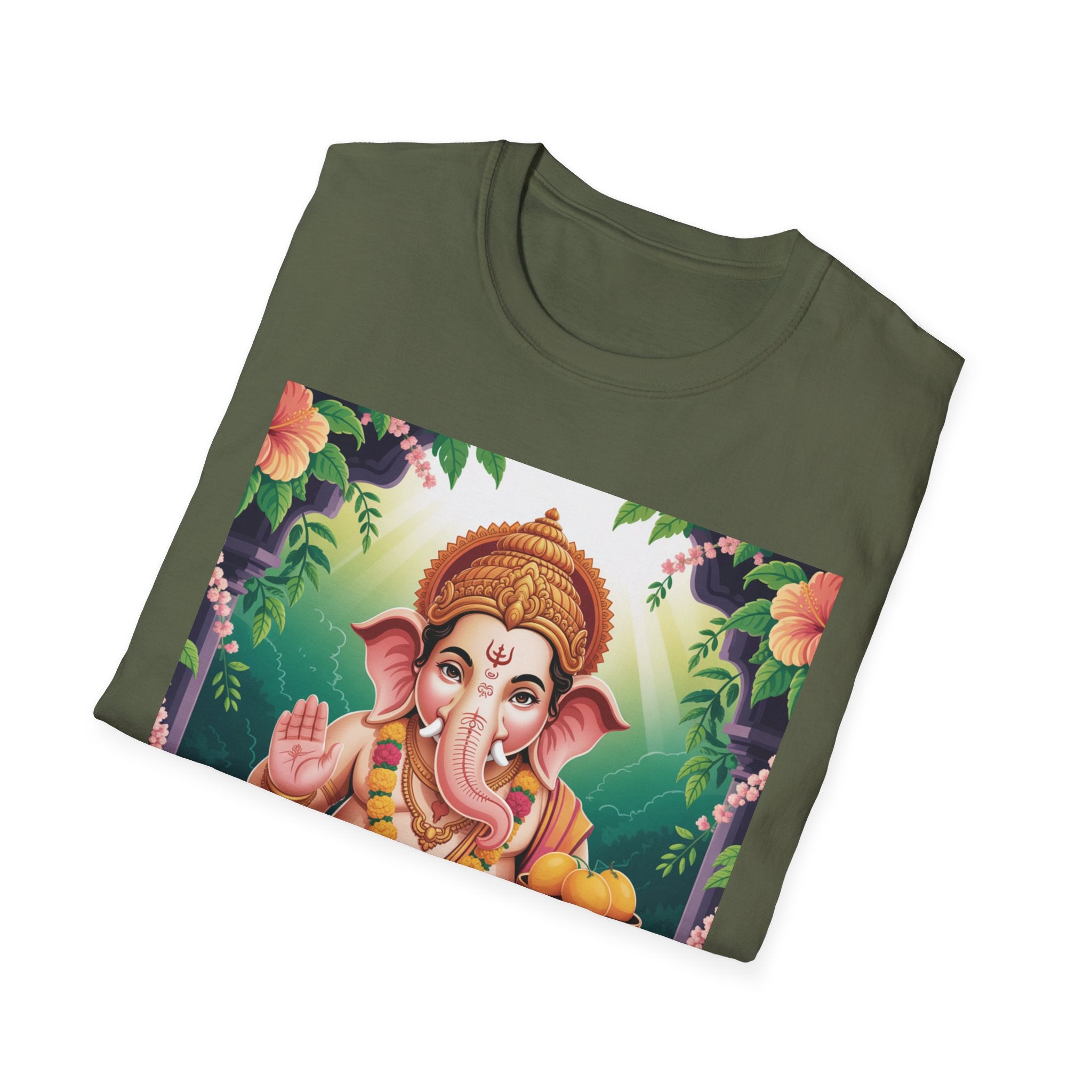 Vibrant Ganesha T-Shirt, Spiritual Unisex Tee, Festival Wear, Bohemian Style, Yoga Clothing, Gift for Her/Him
