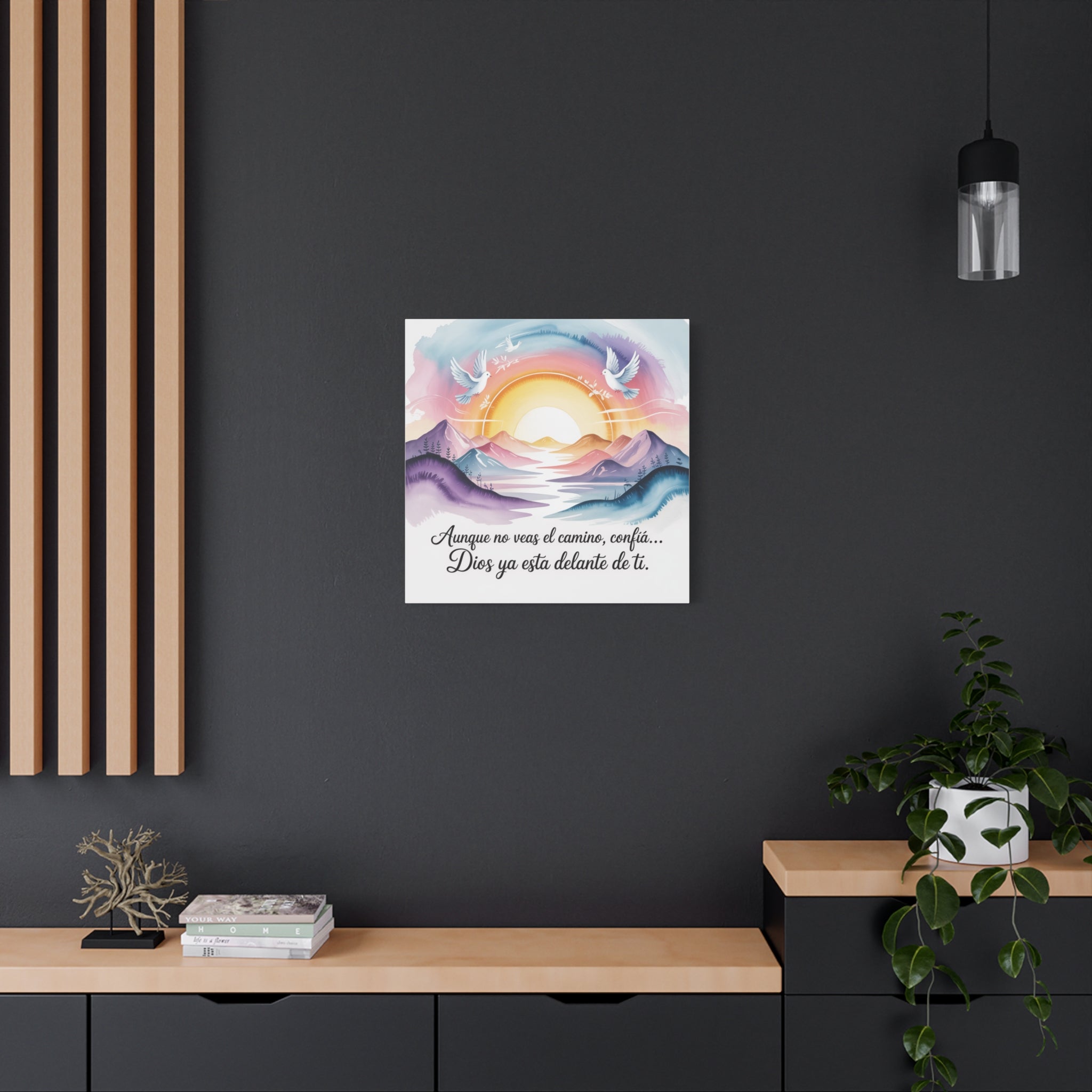 Inspirational Canvas Wall Art, Faith Motivational Decor, Colorful Nature Print, Home Office Decoration, Meaningful Gift for Friends