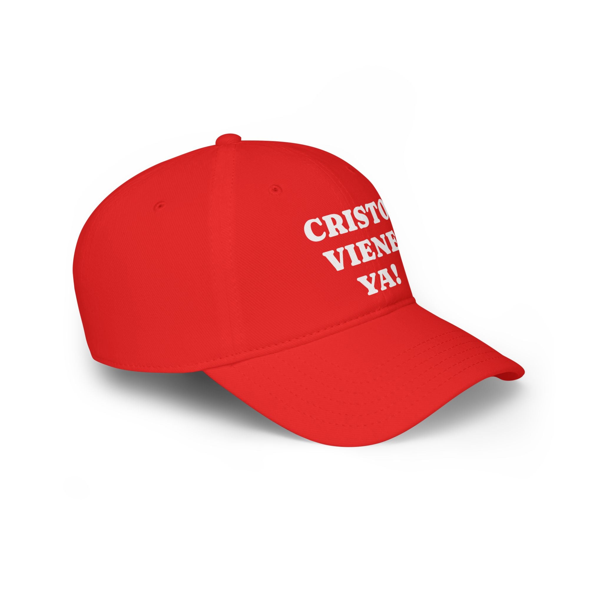 Cristo Viene Yaa Gorra, Vibrant Religious Baseball Cap, Faith Hat, Christian Hat, Gift for Believers, Red Cap with Text