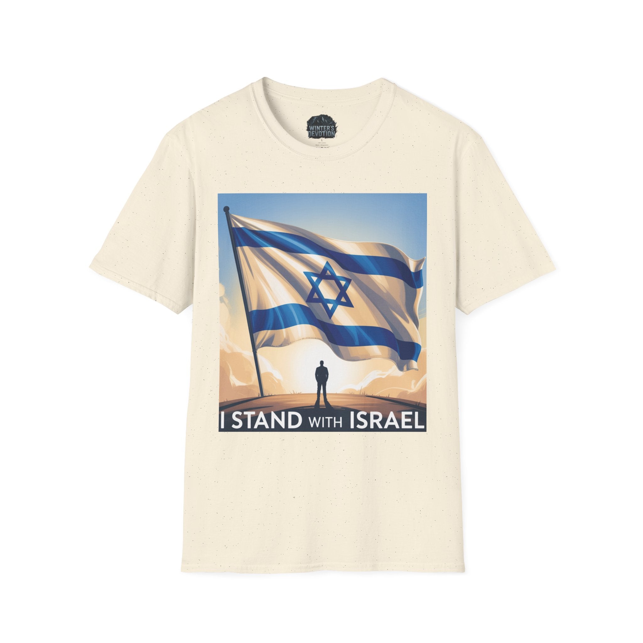 I Stand with Israel Unisex Softstyle T-Shirt, Patriotic Tee, Support Shirt, Gift for Activists, Israel Pride Apparel