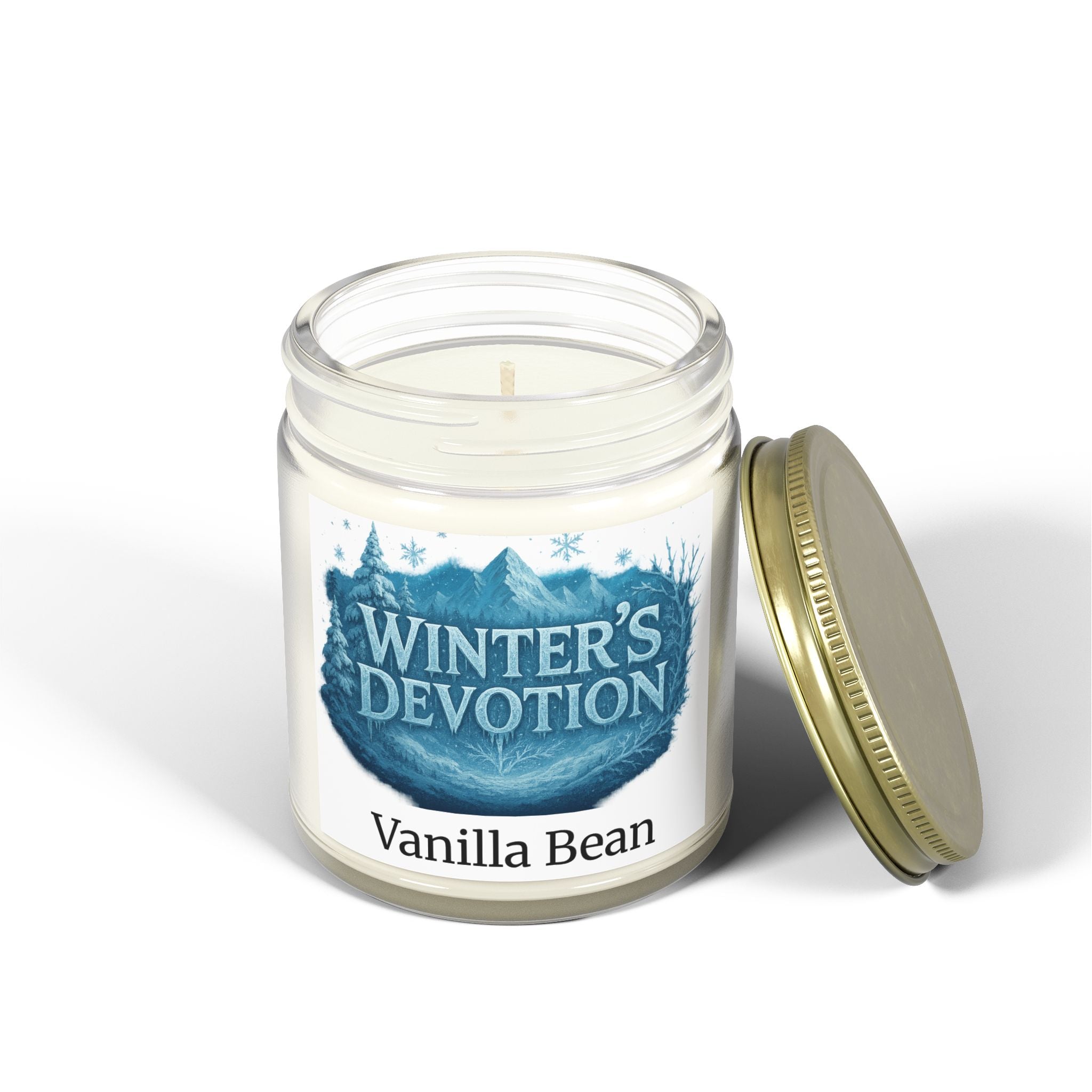 Warm Winter's Devotion Scented Candle - Coconut Apricot Wax, Cozy Home Fragrance, Gift for Holidays, Relaxation