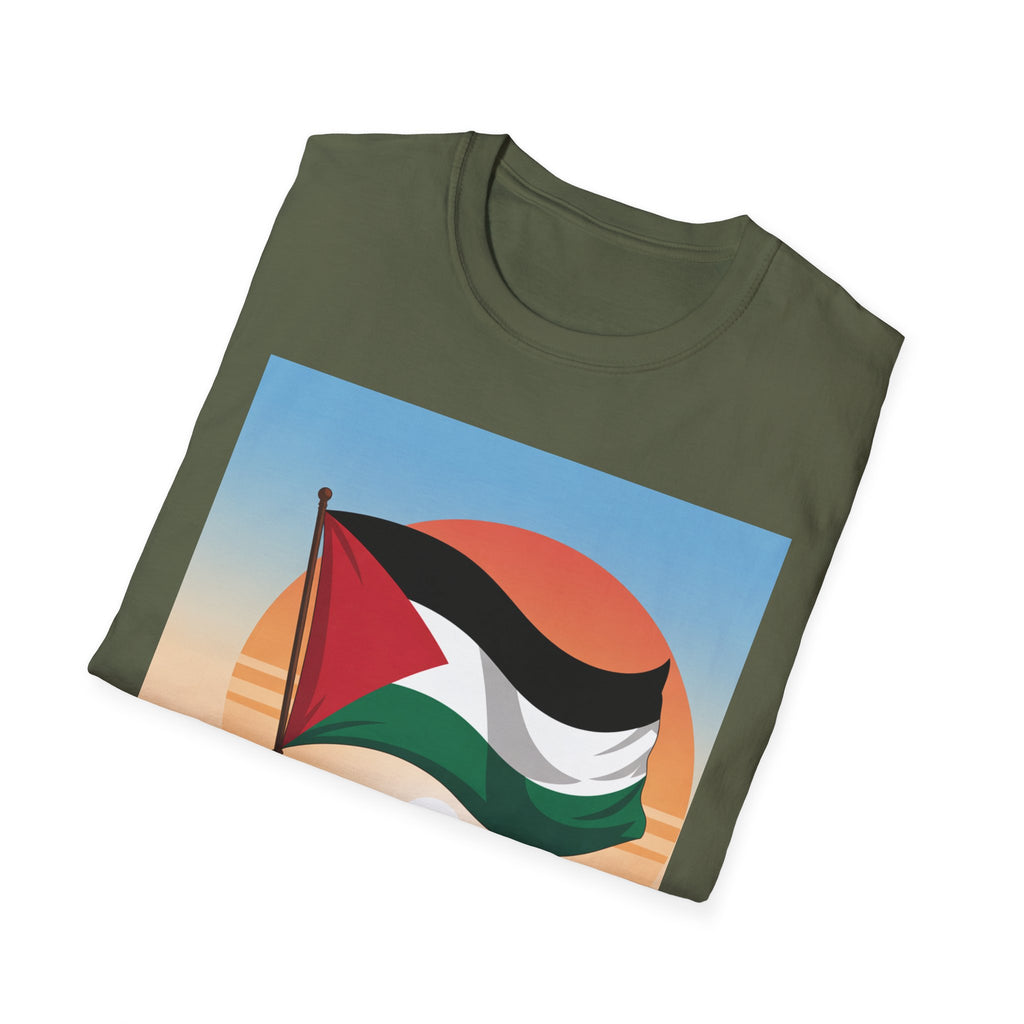 Palestine Pride Unisex Softstyle T-Shirt, Casual Wear, Statement Tee, Gift for Activists, Festival Apparel, Protest Clothing