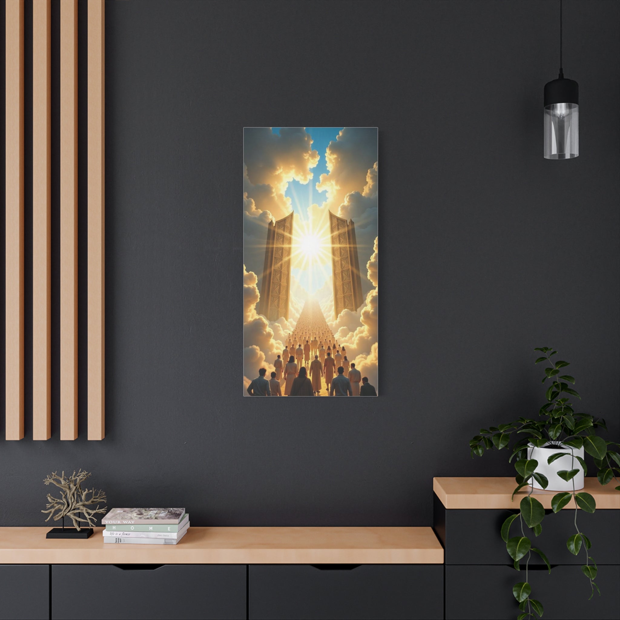 Inspirational Heavens Gate Matte Canvas Art, Uplifting Wall Decor, Hopeful Home Art, Motivational Canvas Print, Spiritual Canvas Decoration