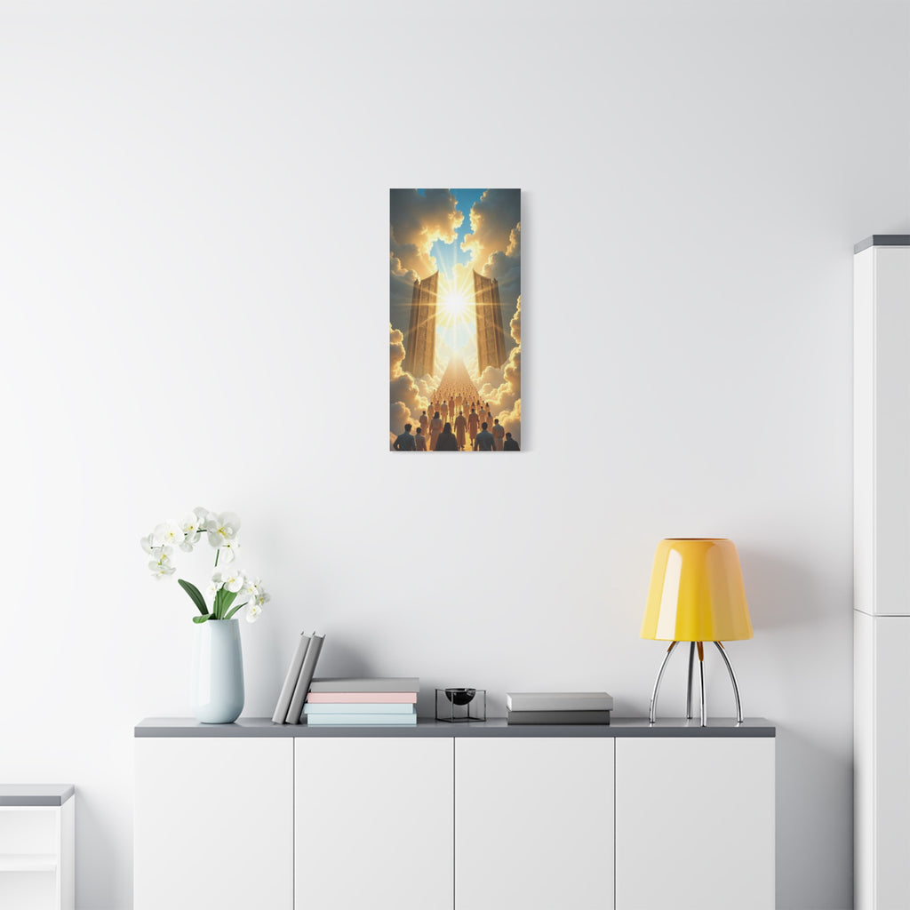 Inspirational Heavens Gate Matte Canvas Art, Uplifting Wall Decor, Hopeful Home Art, Motivational Canvas Print, Spiritual Canvas Decoration