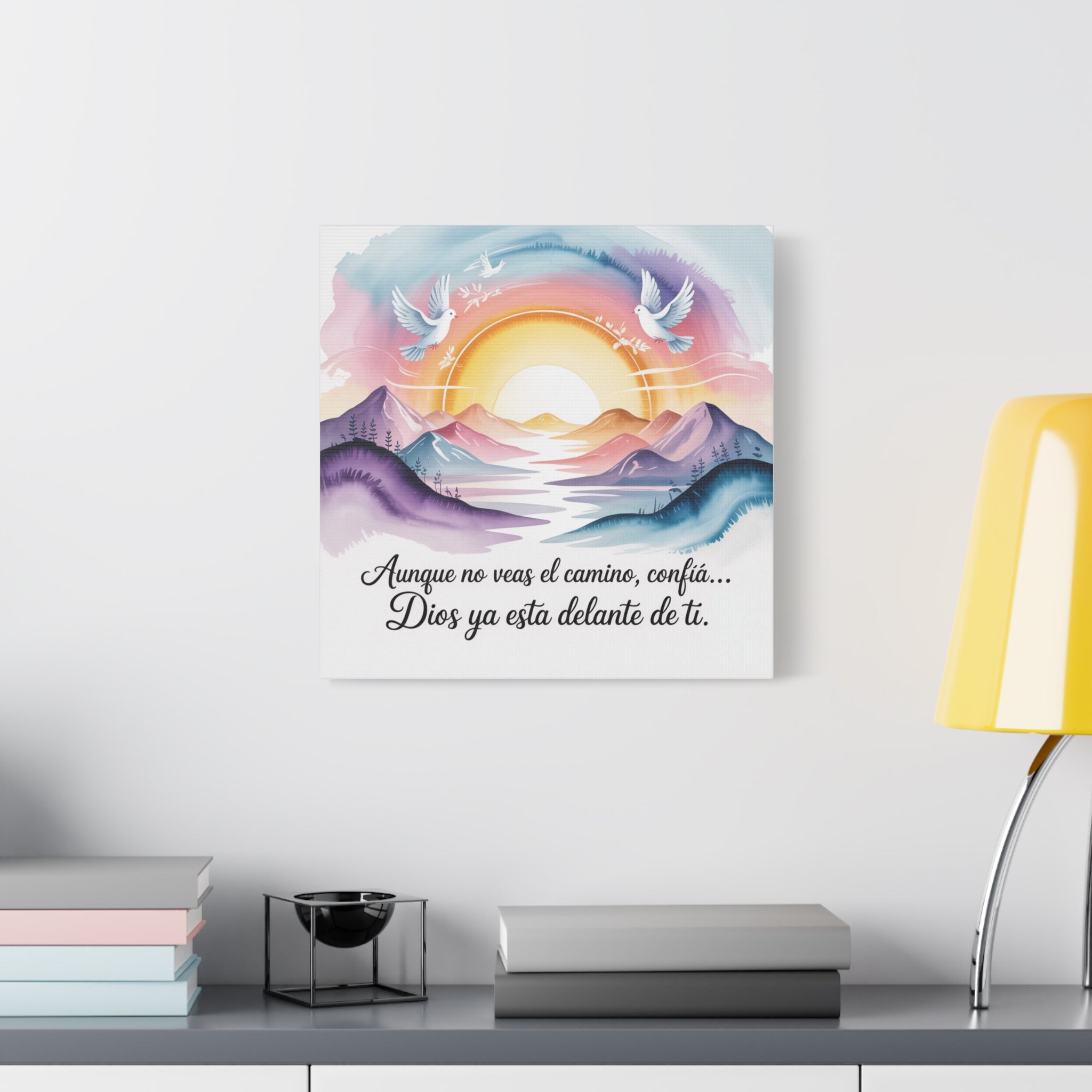 Inspirational Canvas Wall Art, Faith Motivational Decor, Colorful Nature Print, Home Office Decoration, Meaningful Gift for Friends