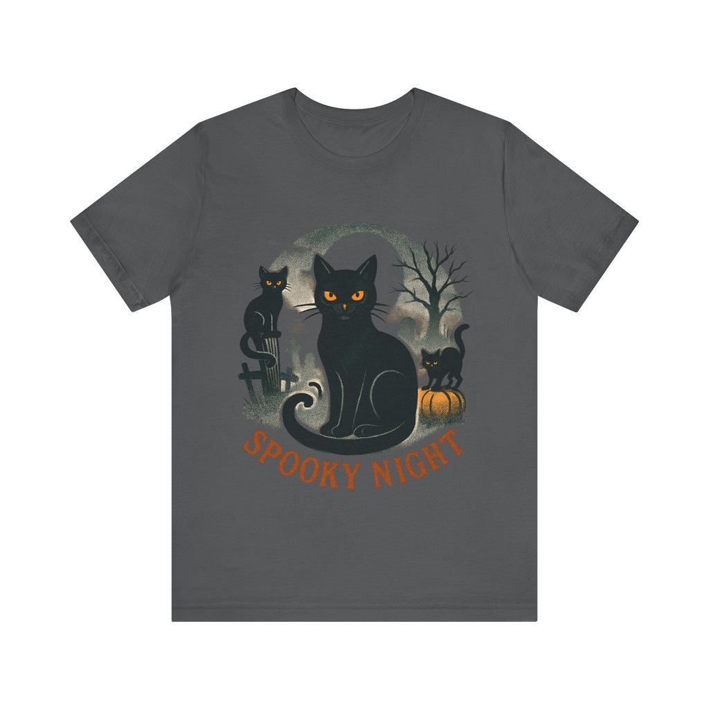 Halloween Black Cat Tee Unisex Jersey Short Sleeve Tee