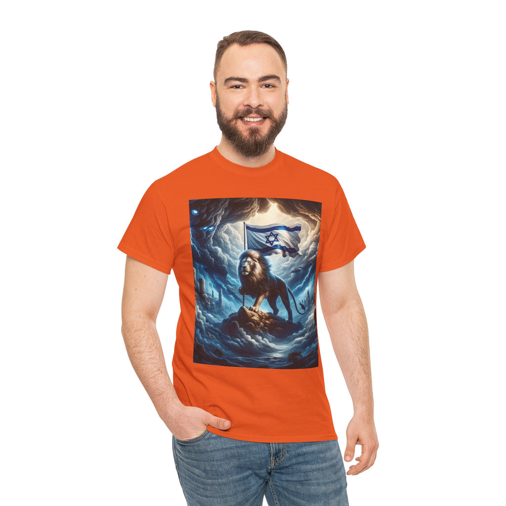 Majestic Lion Unisex Heavy Cotton Tee - Inspirational Apparel, Gift for Animal Lovers, Graphic Tee, Unique T-Shirt, Casual Wear