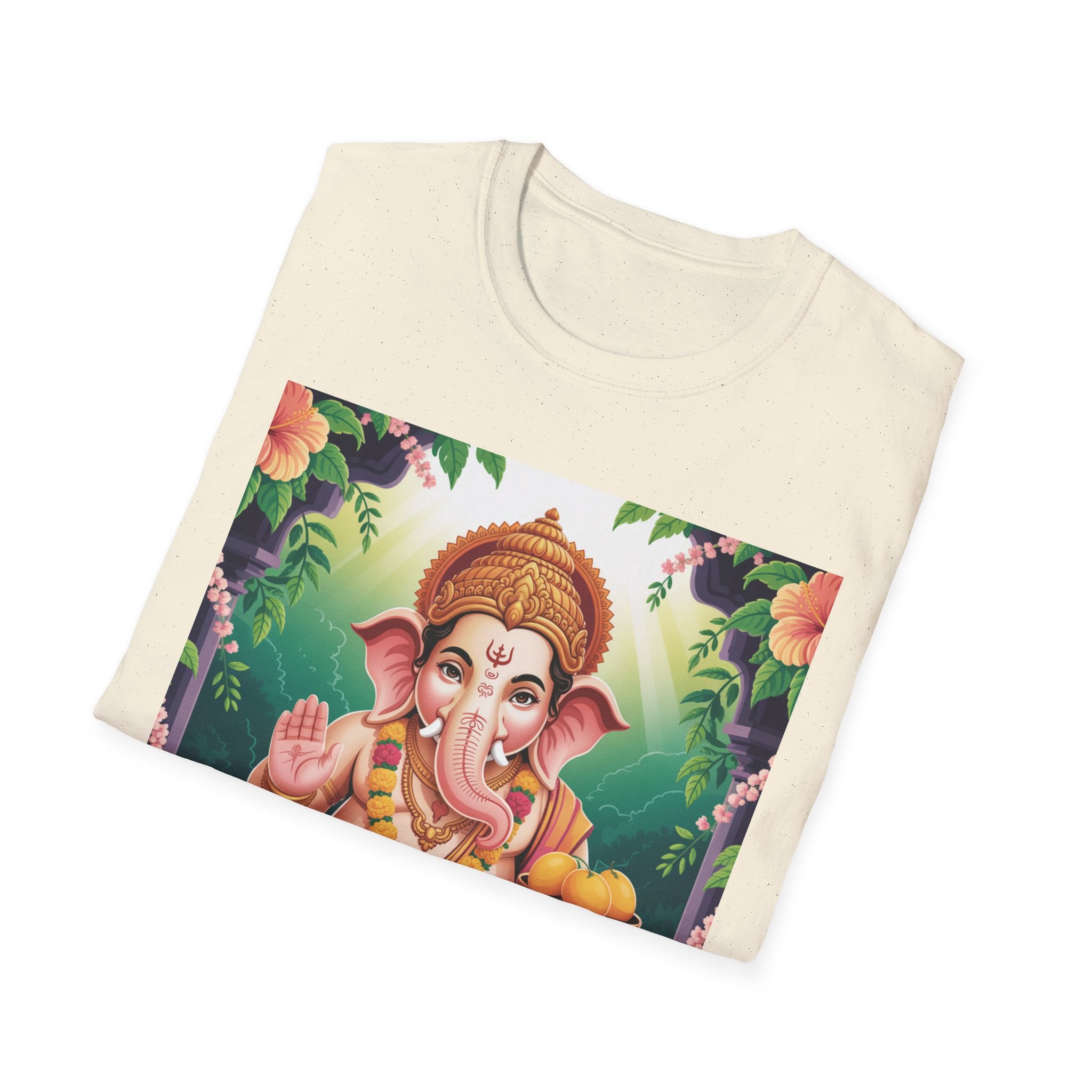 Vibrant Ganesha T-Shirt, Spiritual Unisex Tee, Festival Wear, Bohemian Style, Yoga Clothing, Gift for Her/Him