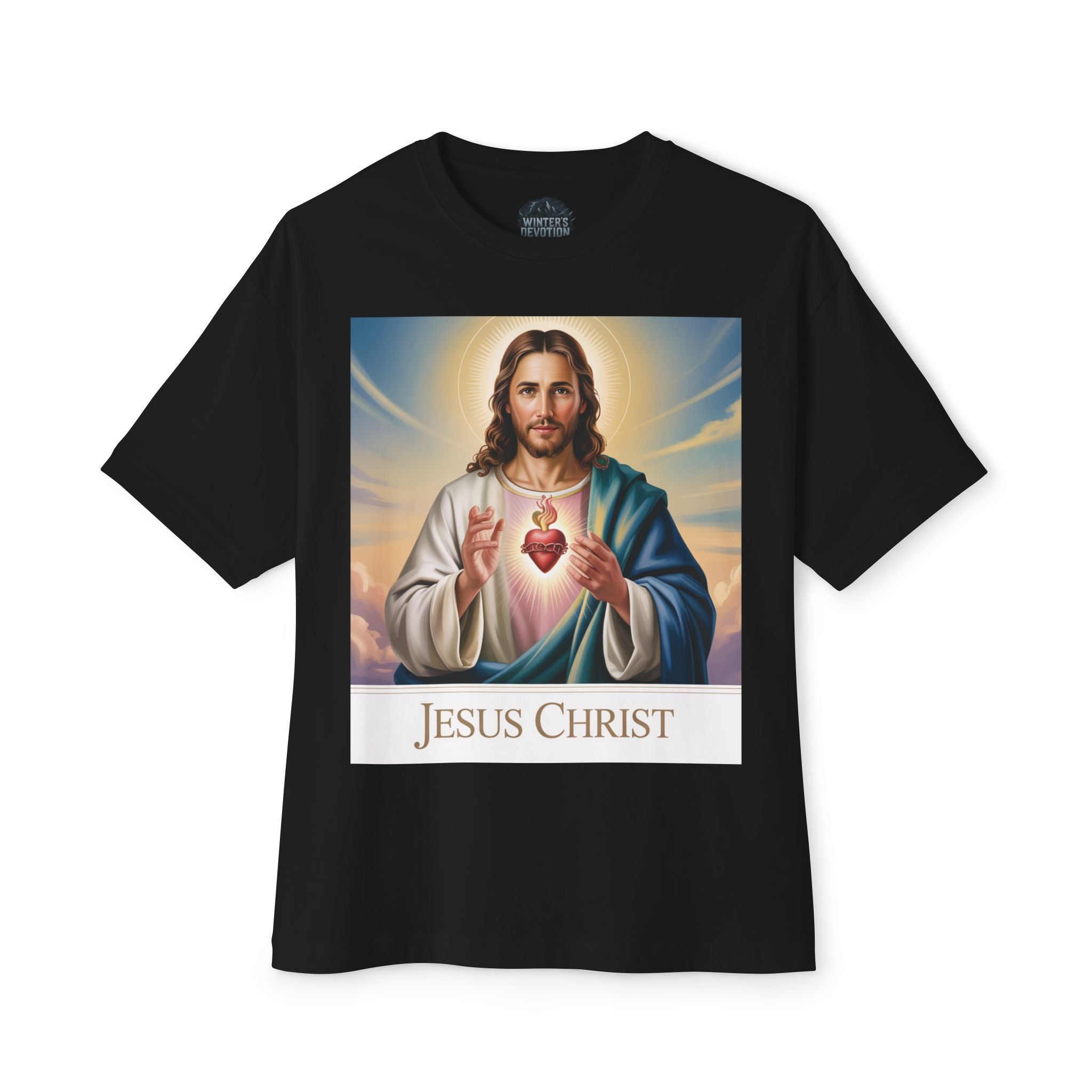 Spiritual Oversized Tee - Vintage Jesus & Virgin Mary Graphic Tee, Faith-Based Fashion, Unisex Gift, Christian Apparel, Nostalgic Tee