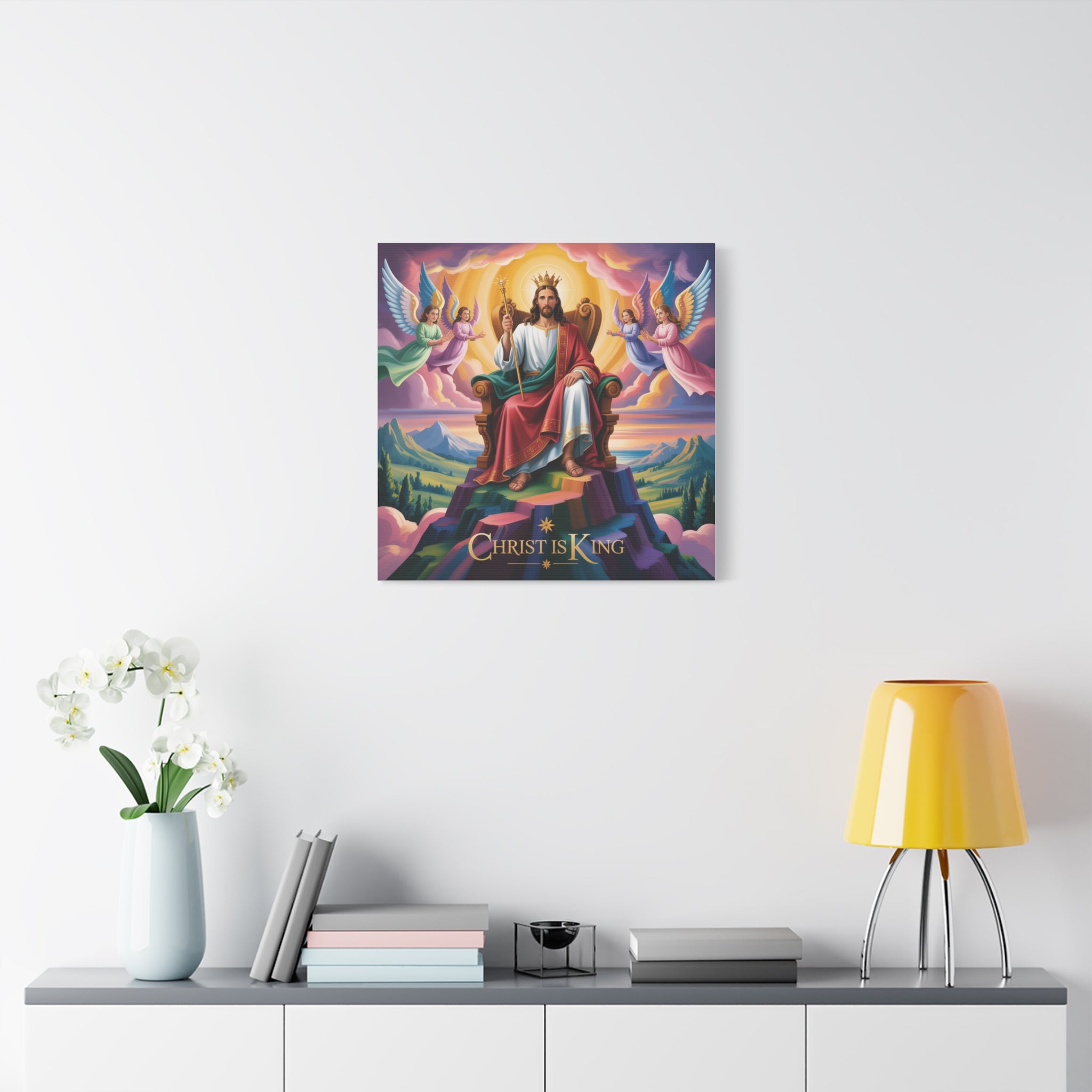 Christ is King Matte Canvas Wall Art, Religious Home Decor, Inspirational Artwork, Christian Gift, Uplifting Wall Decor
