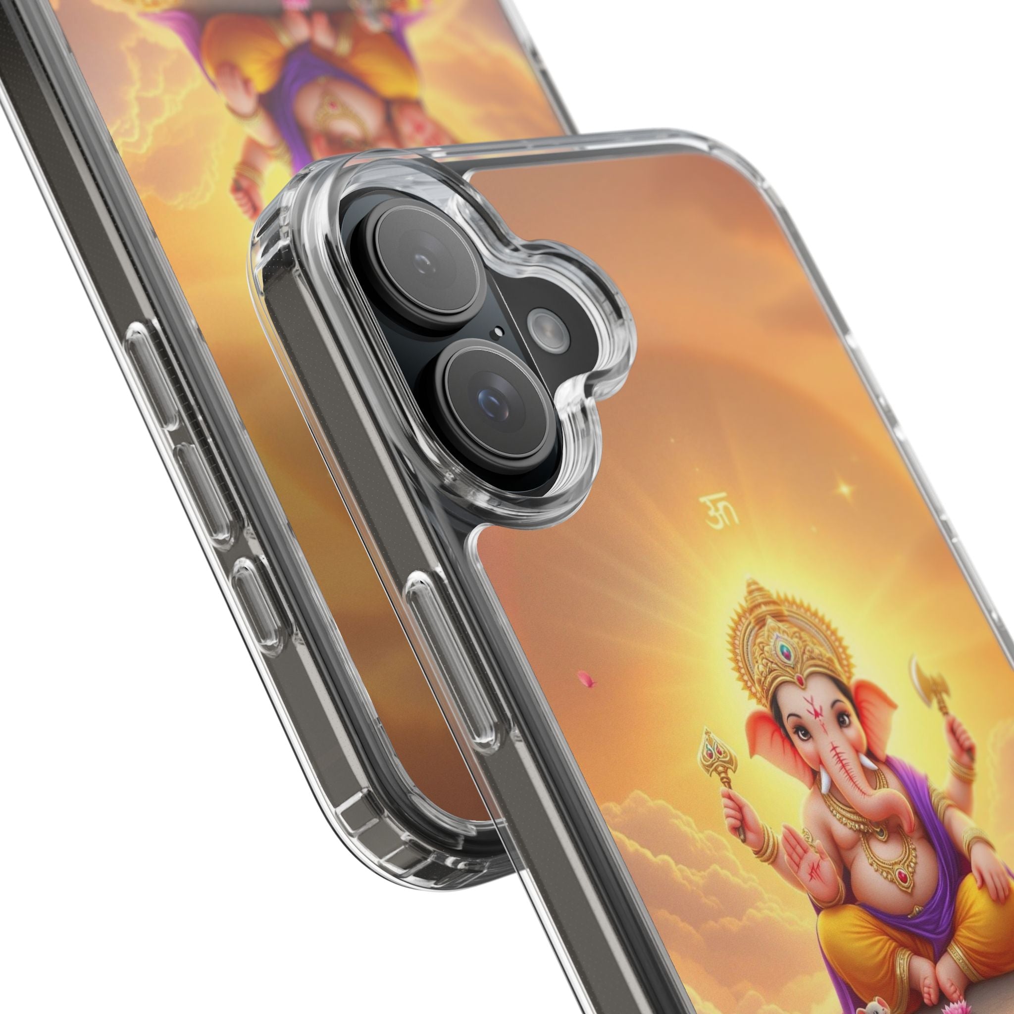 Ganesh Clear Phone Case, Spiritual iPhone Cover, Hindu God Phone Protector, Gift for Her, Boho Phone Accessories