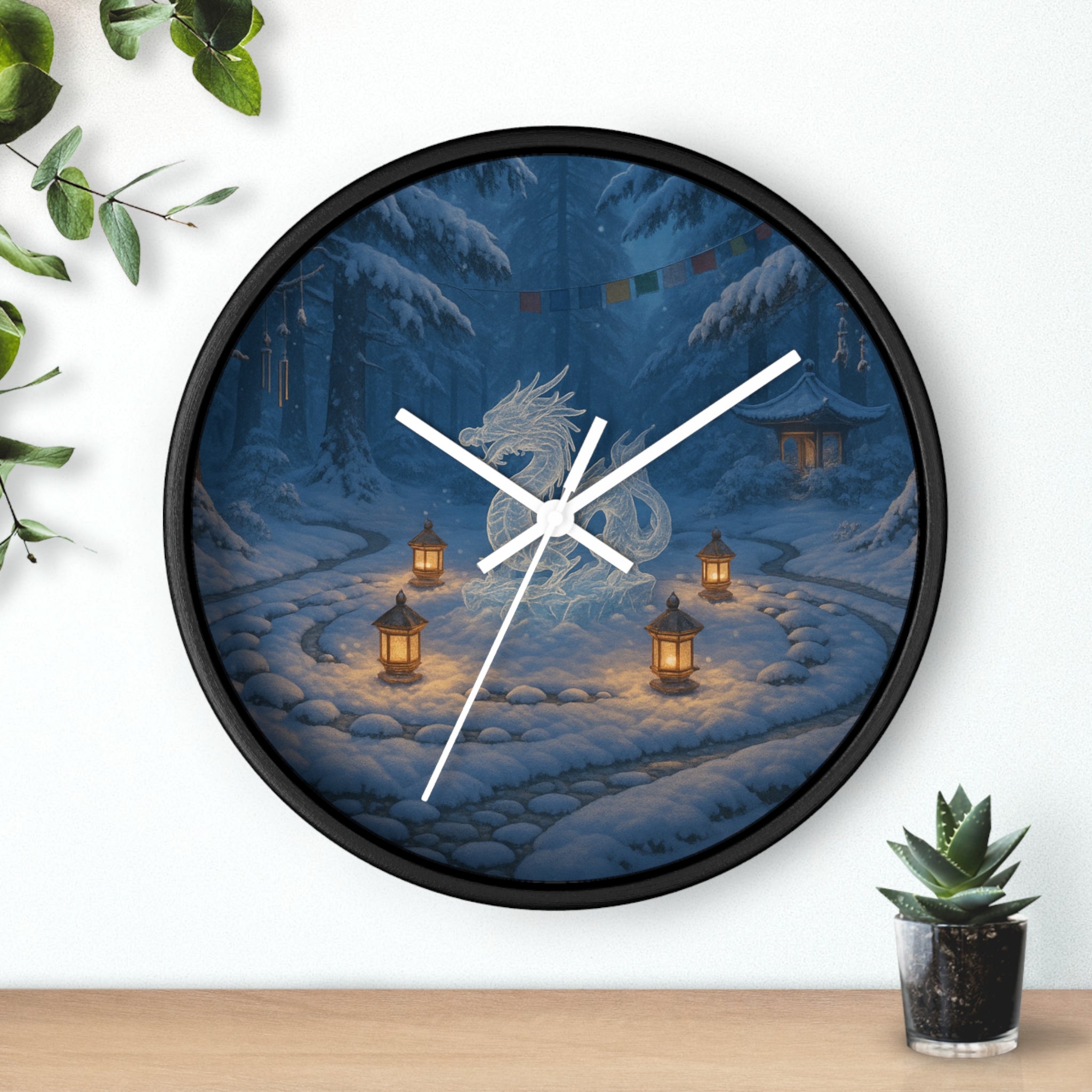 Serene Dragon Wall Clock - Cozy Home Decor, Fantasy Clock, Unique Gift for Dragons Lovers, Timeless Elegance, Asian-Inspired Style