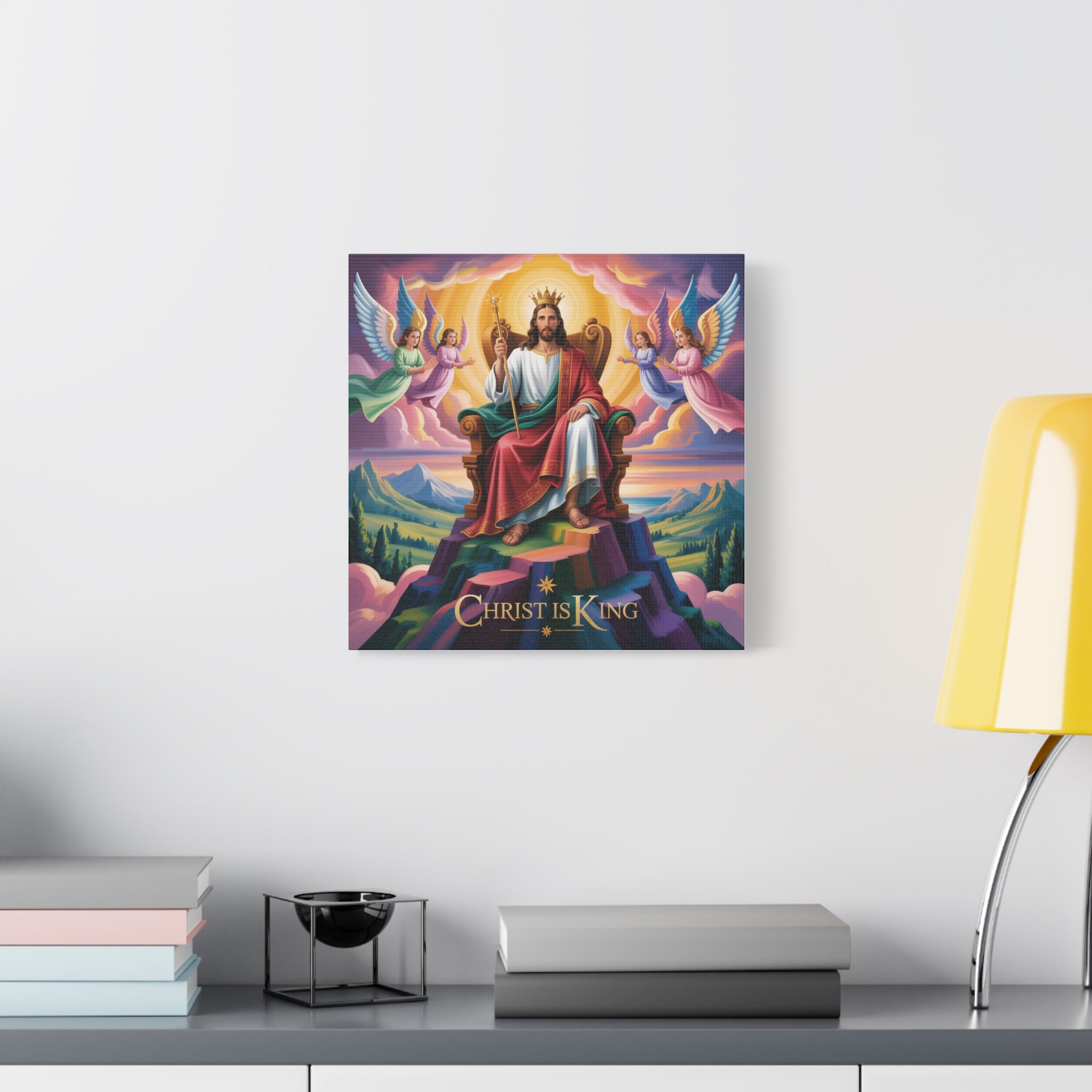 Christ is King Matte Canvas Wall Art, Religious Home Decor, Inspirational Artwork, Christian Gift, Uplifting Wall Decor
