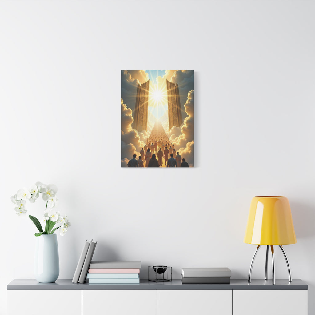 Inspirational Heavens Gate Matte Canvas Art, Uplifting Wall Decor, Hopeful Home Art, Motivational Canvas Print, Spiritual Canvas Decoration