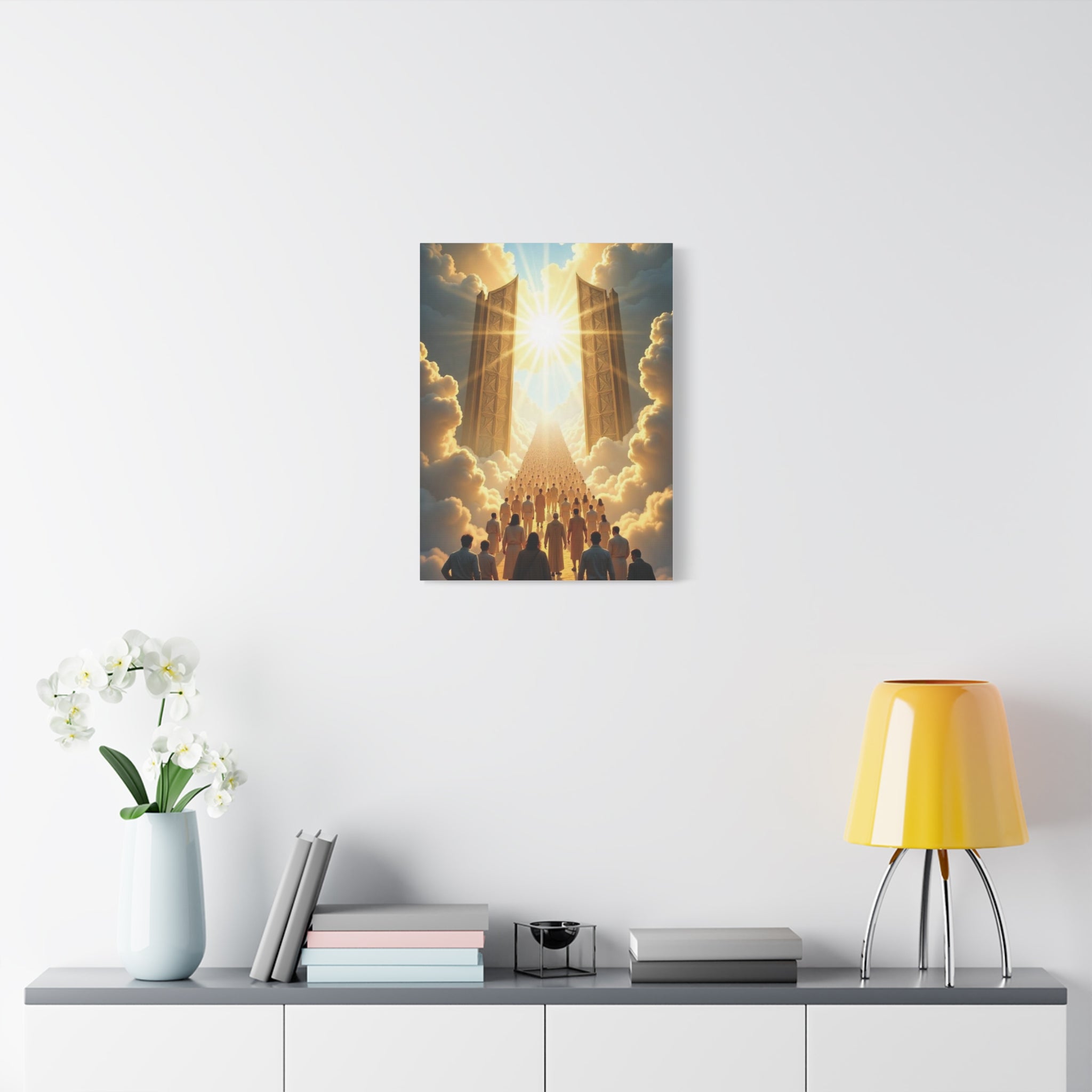Inspirational Heavens Gate Matte Canvas Art, Uplifting Wall Decor, Hopeful Home Art, Motivational Canvas Print, Spiritual Canvas Decoration