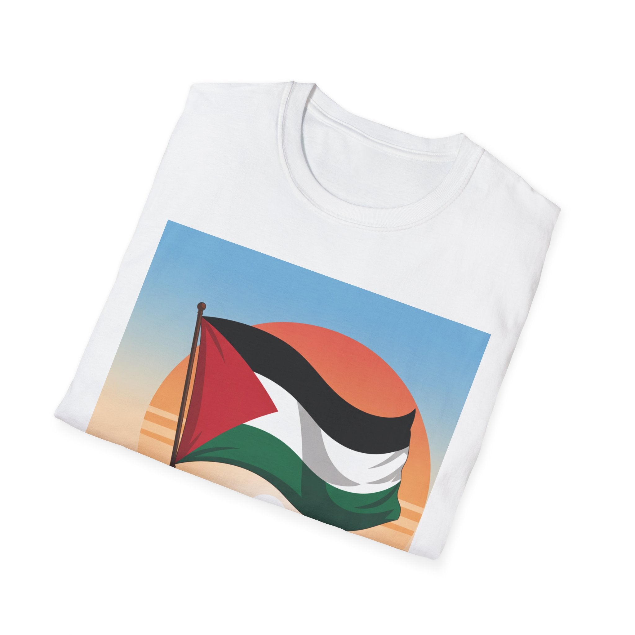 Palestine Pride Unisex Softstyle T-Shirt, Casual Wear, Statement Tee, Gift for Activists, Festival Apparel, Protest Clothing
