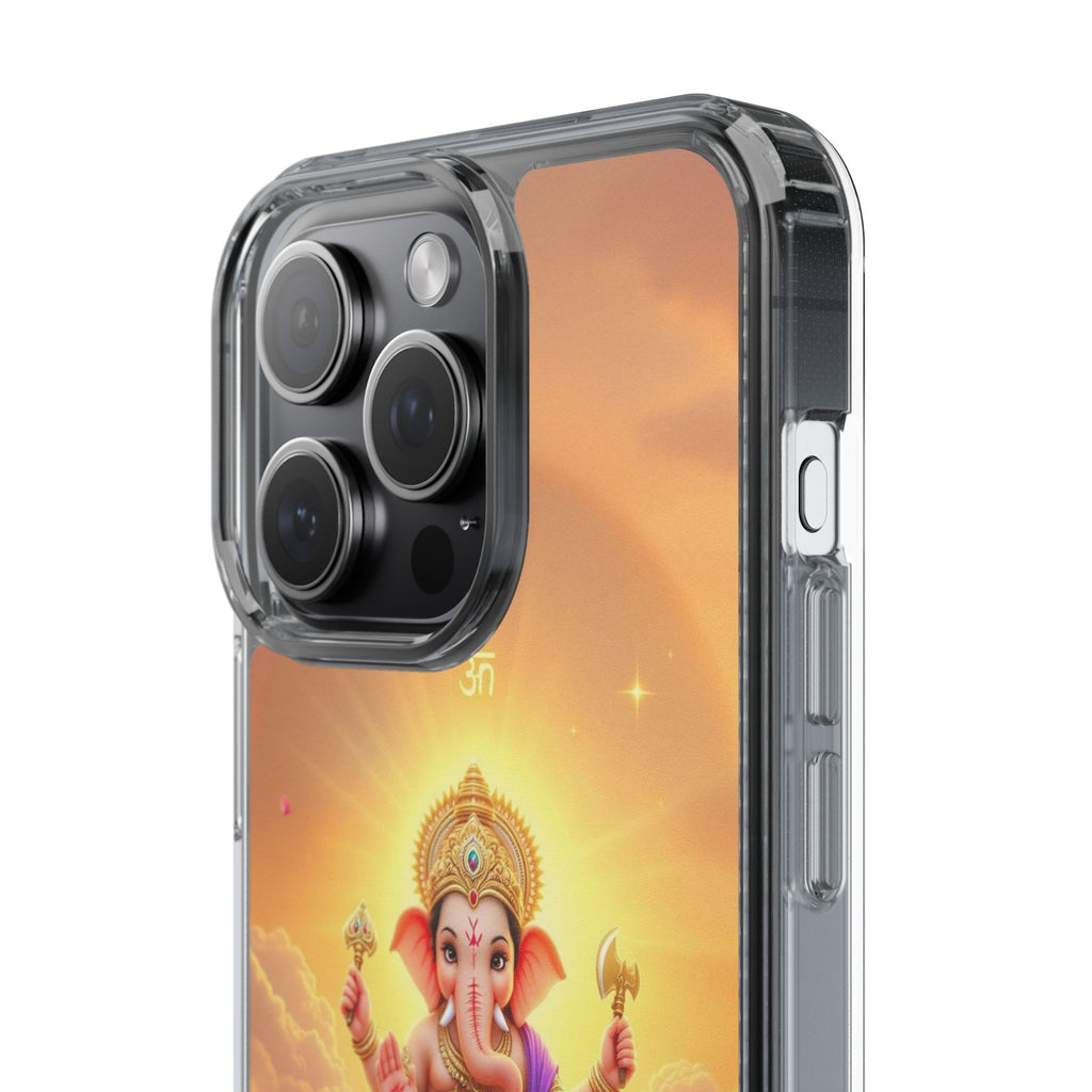 Ganesh Clear Phone Case, Spiritual iPhone Cover, Hindu God Phone Protector, Gift for Her, Boho Phone Accessories