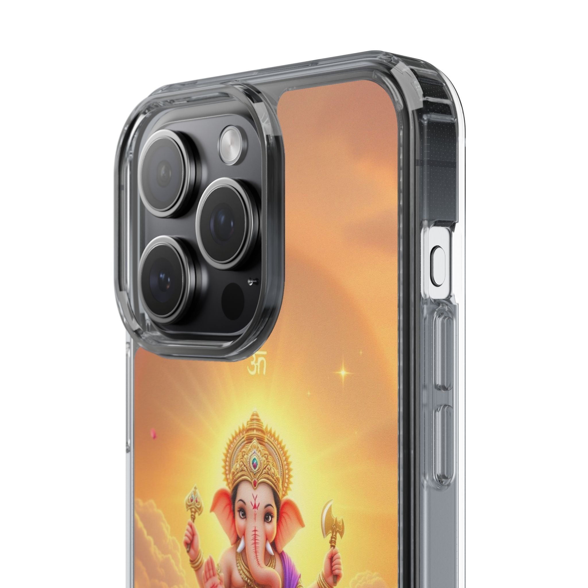 Ganesh Clear Phone Case, Spiritual iPhone Cover, Hindu God Phone Protector, Gift for Her, Boho Phone Accessories