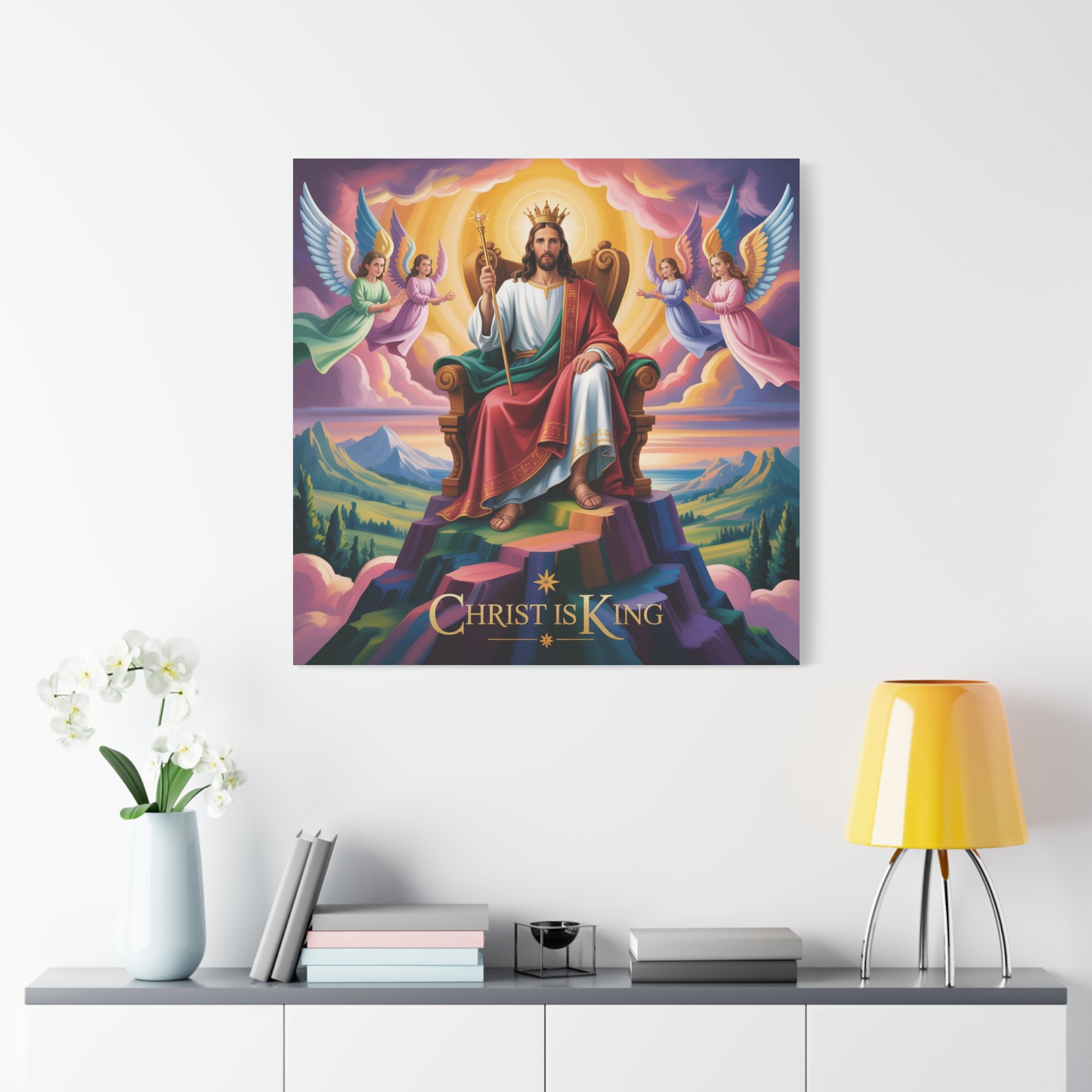 Christ is King Matte Canvas Wall Art, Religious Home Decor, Inspirational Artwork, Christian Gift, Uplifting Wall Decor