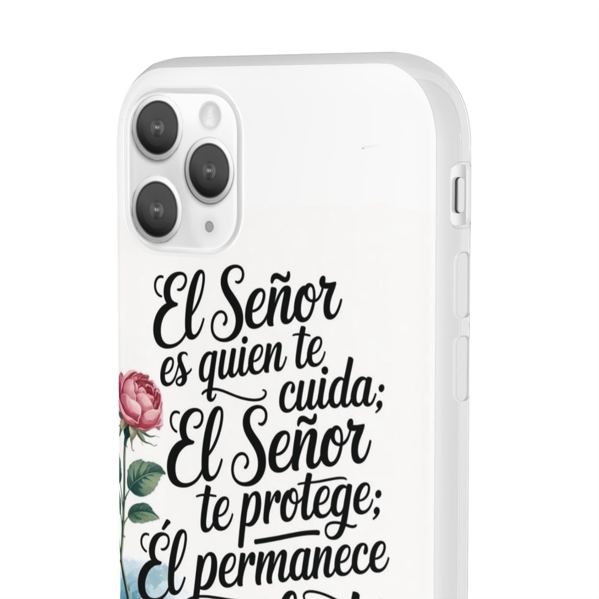 Inspirational Phone Case with Psalm 121:5 Quote, Flexi Case for Protection, Bible Verse Case, Gift for Faith Lovers, Spiritual Décor