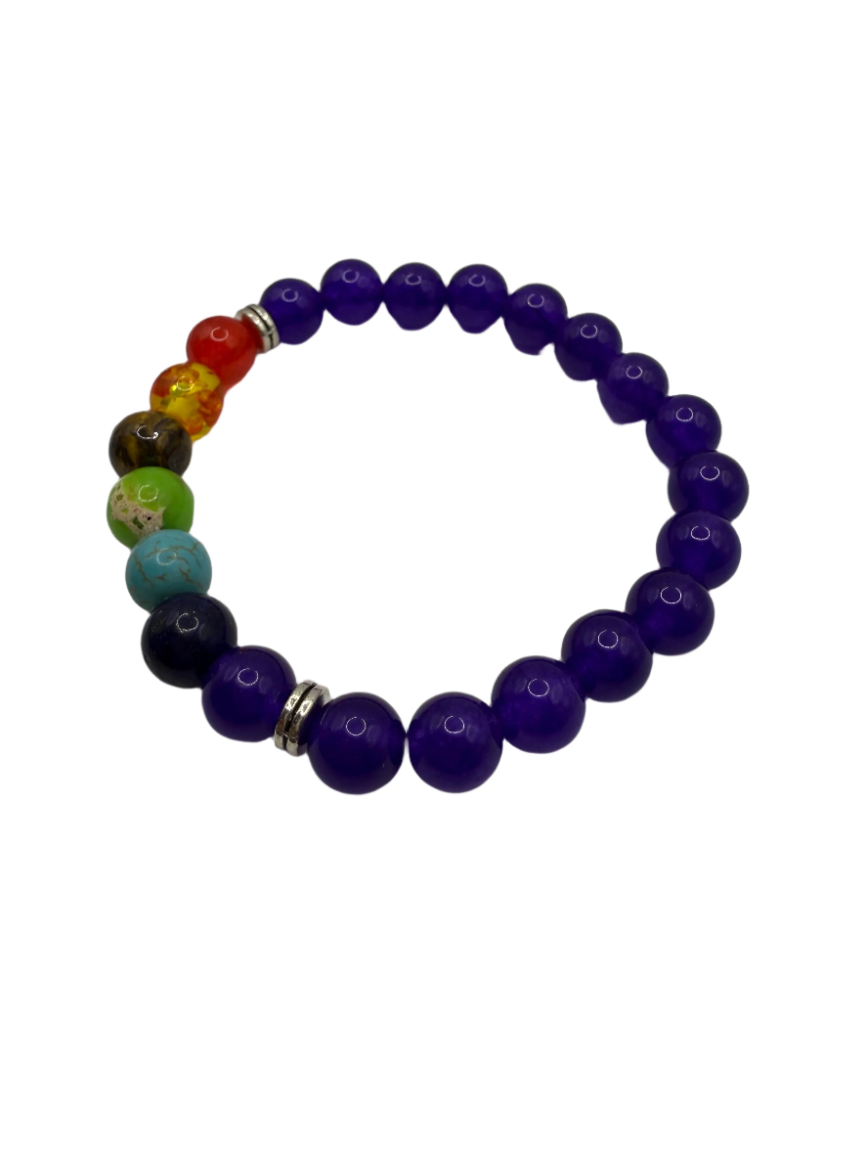 7 Chakra Colorful Beaded Bracelet Beads Yoga Healing Energy Stone