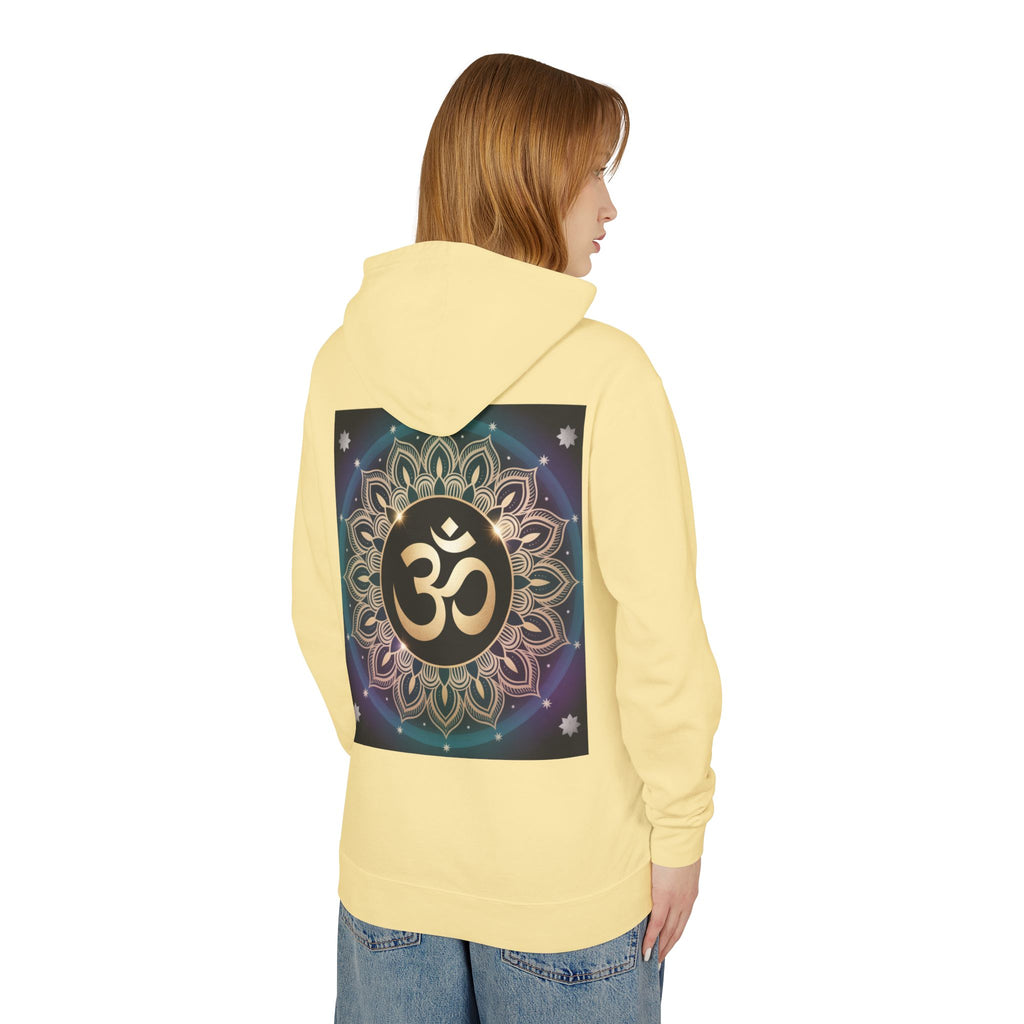 Spiritual Unisex Hoodie, Inspirational Hooded Sweatshirt, Yoga Apparel, Meditation Fashion, Ganesh and Om Design