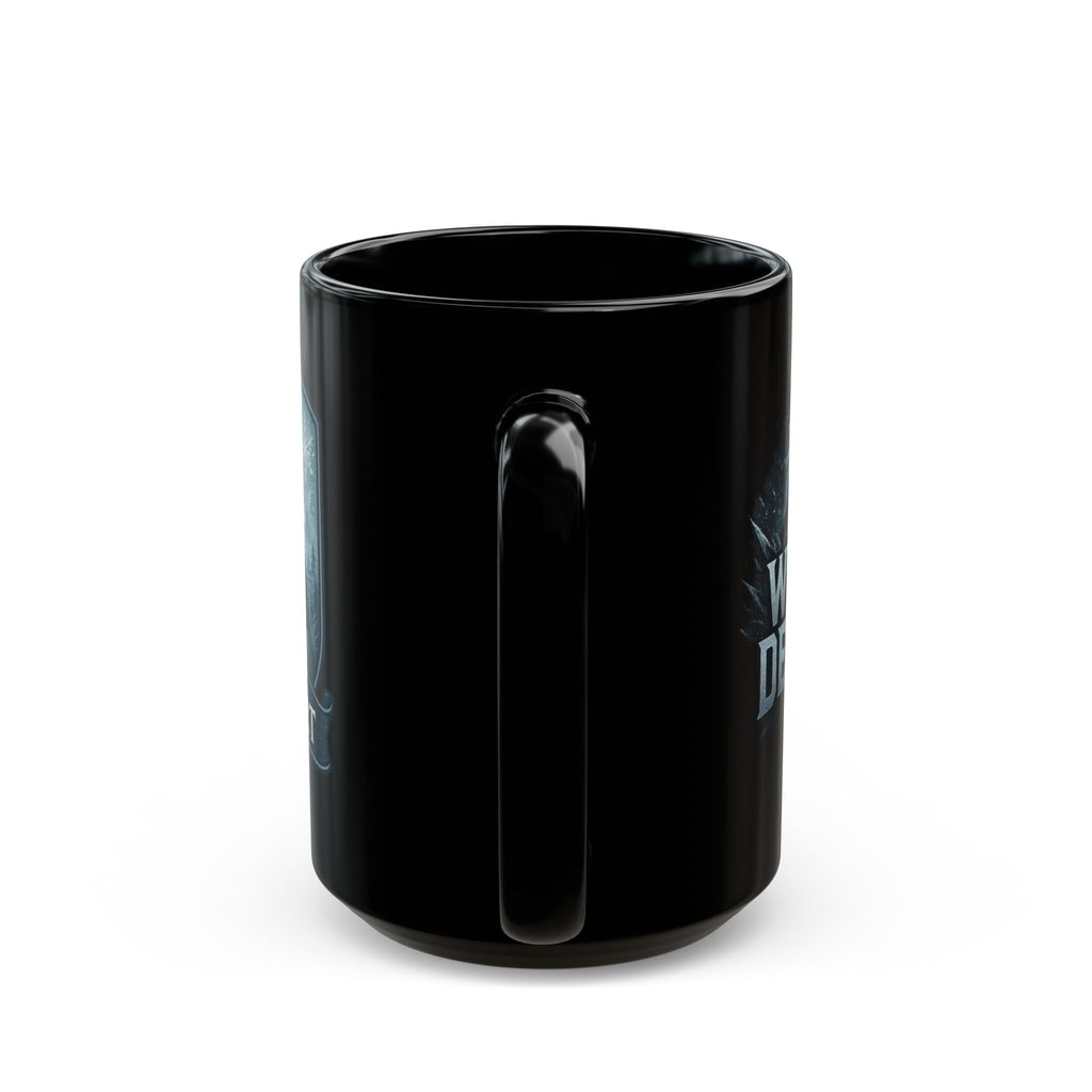 Fantasy-Themed Black Mug for House Lambert Fans, Wolf Design, Perfect Gift for Gamers, Coffee Lovers, Holidays, and Collectors