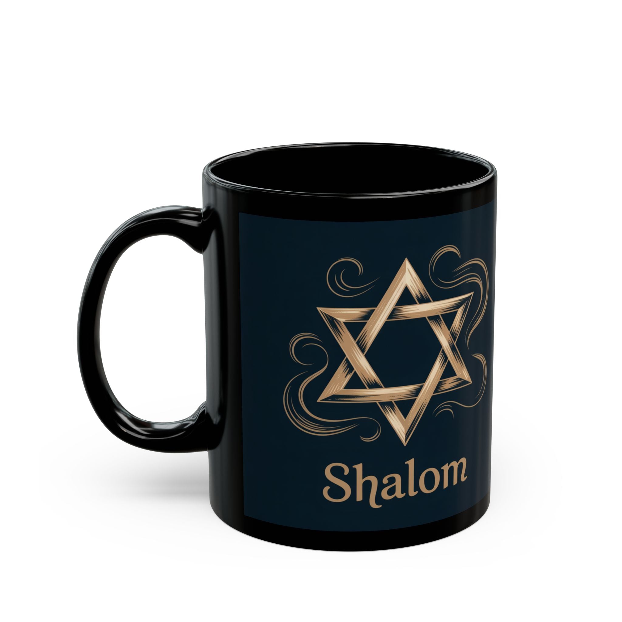 Patriotic Black Mug - I Stand with Israel Design, Custom Coffee Cup, Supportive Gift, Meaningful Drinkware, 11oz/15oz