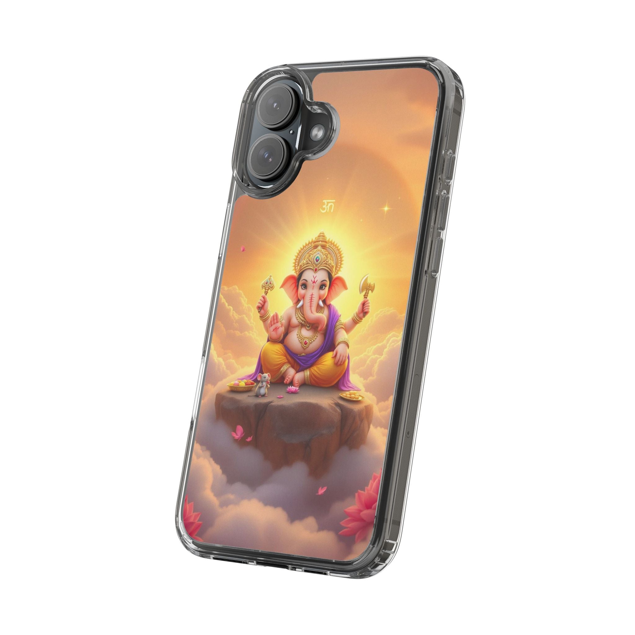 Ganesh Clear Phone Case, Spiritual iPhone Cover, Hindu God Phone Protector, Gift for Her, Boho Phone Accessories