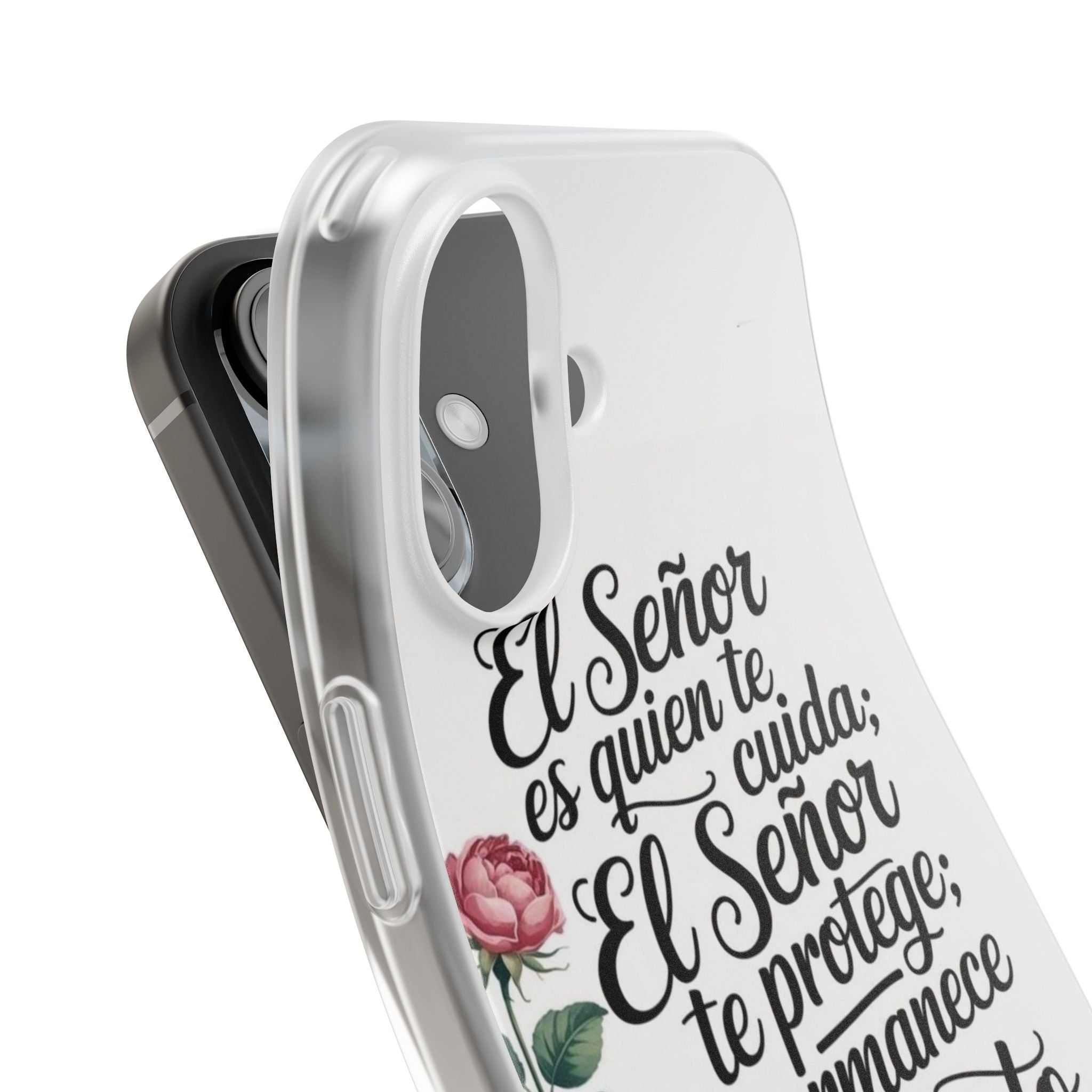 Inspirational Phone Case with Psalm 121:5 Quote, Flexi Case for Protection, Bible Verse Case, Gift for Faith Lovers, Spiritual Décor