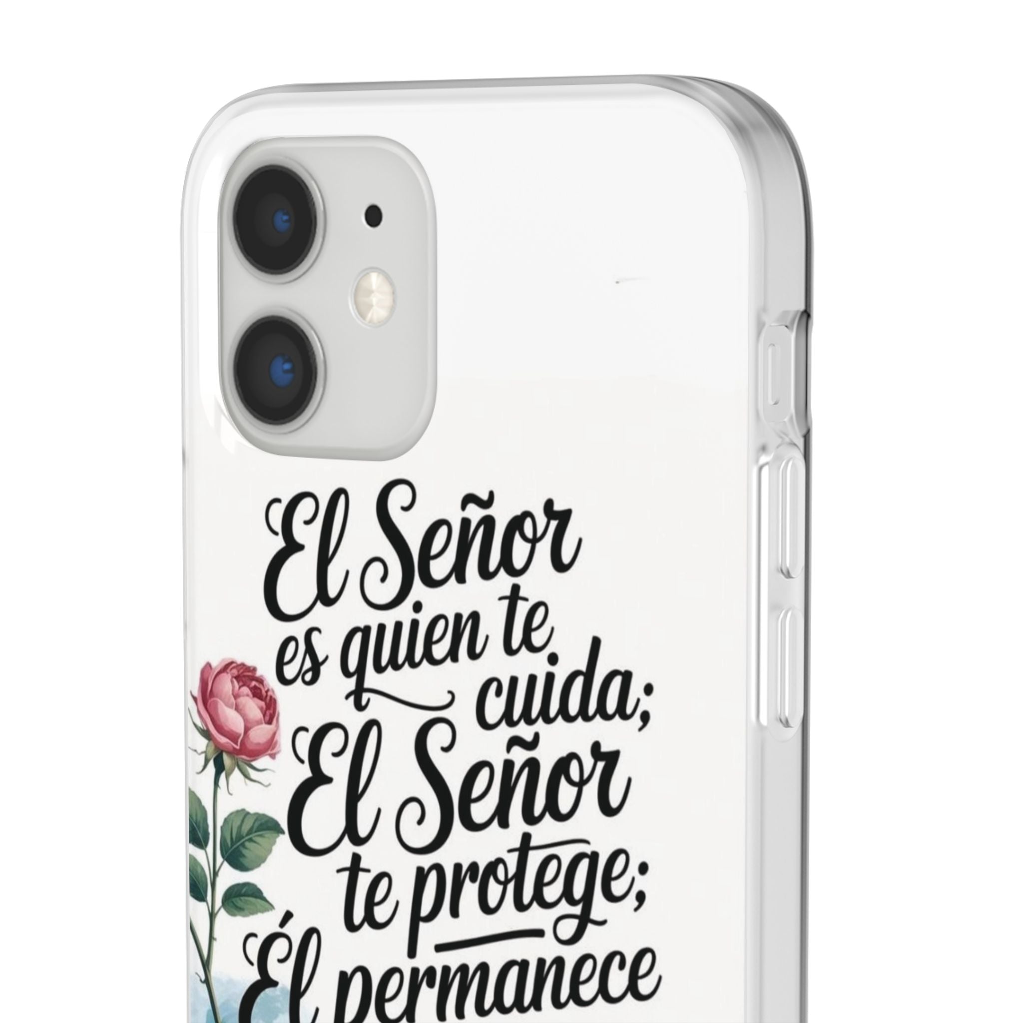 Inspirational Phone Case with Psalm 121:5 Quote, Flexi Case for Protection, Bible Verse Case, Gift for Faith Lovers, Spiritual Décor