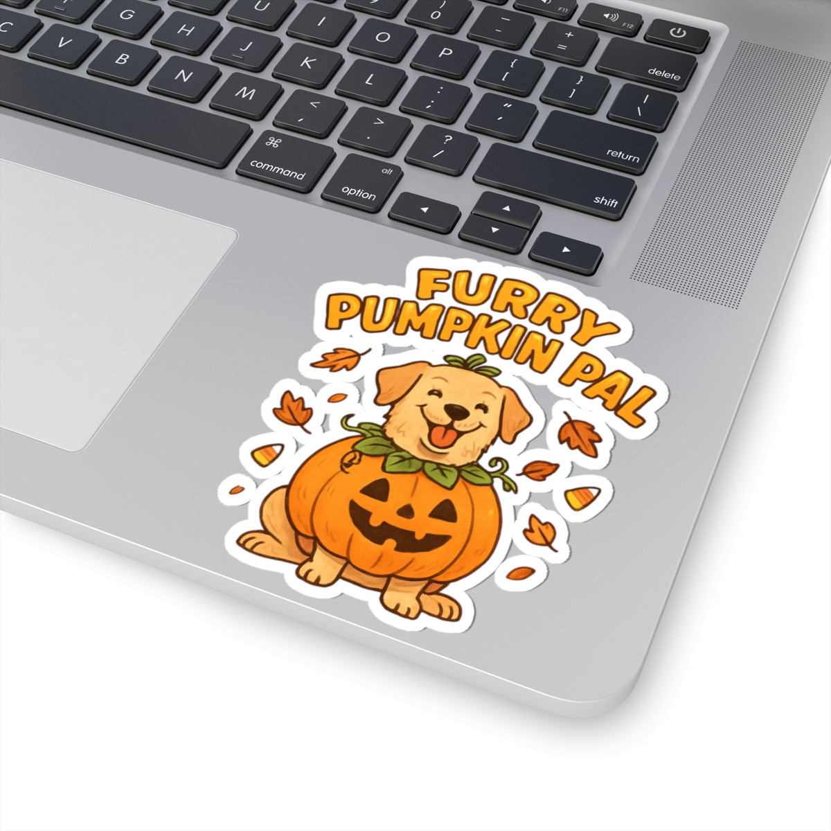 Furry Pumpkin Pal -Halloween Cut Stickers