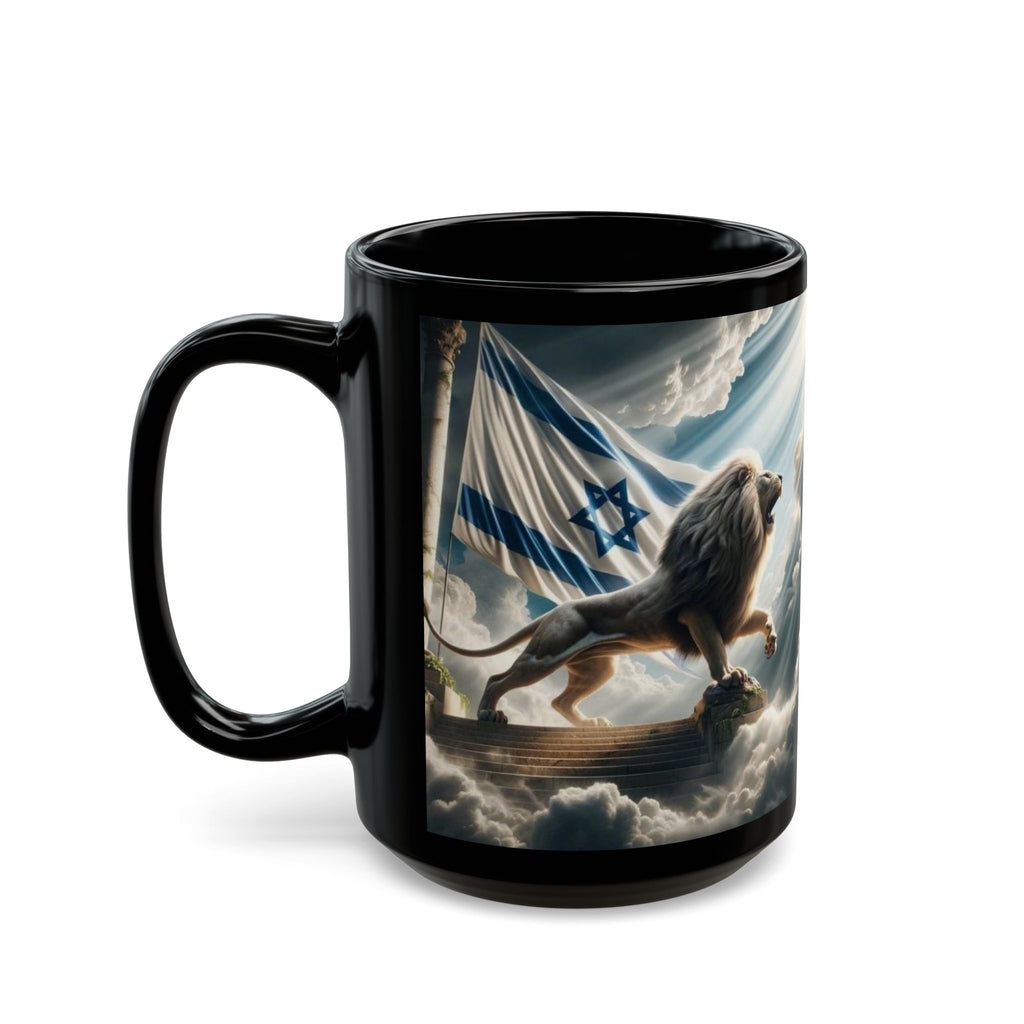 Star of David Black Ceramic Mug — Spiritual Jewish Coffee Cup (11oz & 15oz)