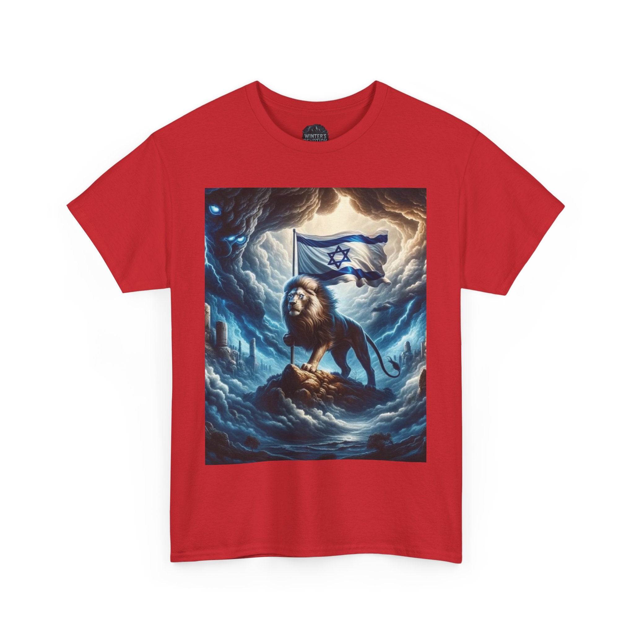 Majestic Lion Unisex Heavy Cotton Tee - Inspirational Apparel, Gift for Animal Lovers, Graphic Tee, Unique T-Shirt, Casual Wear