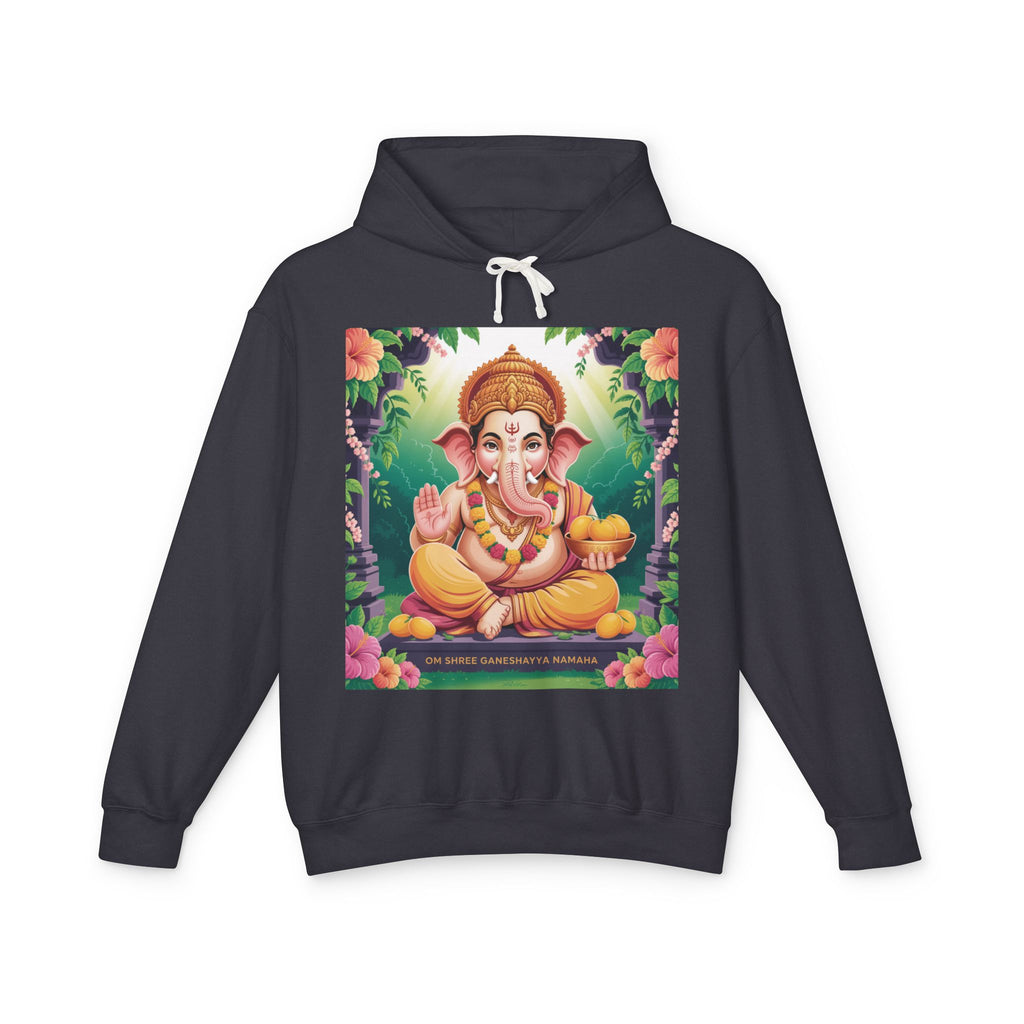 Spiritual Unisex Hoodie, Inspirational Hooded Sweatshirt, Yoga Apparel, Meditation Fashion, Ganesh and Om Design