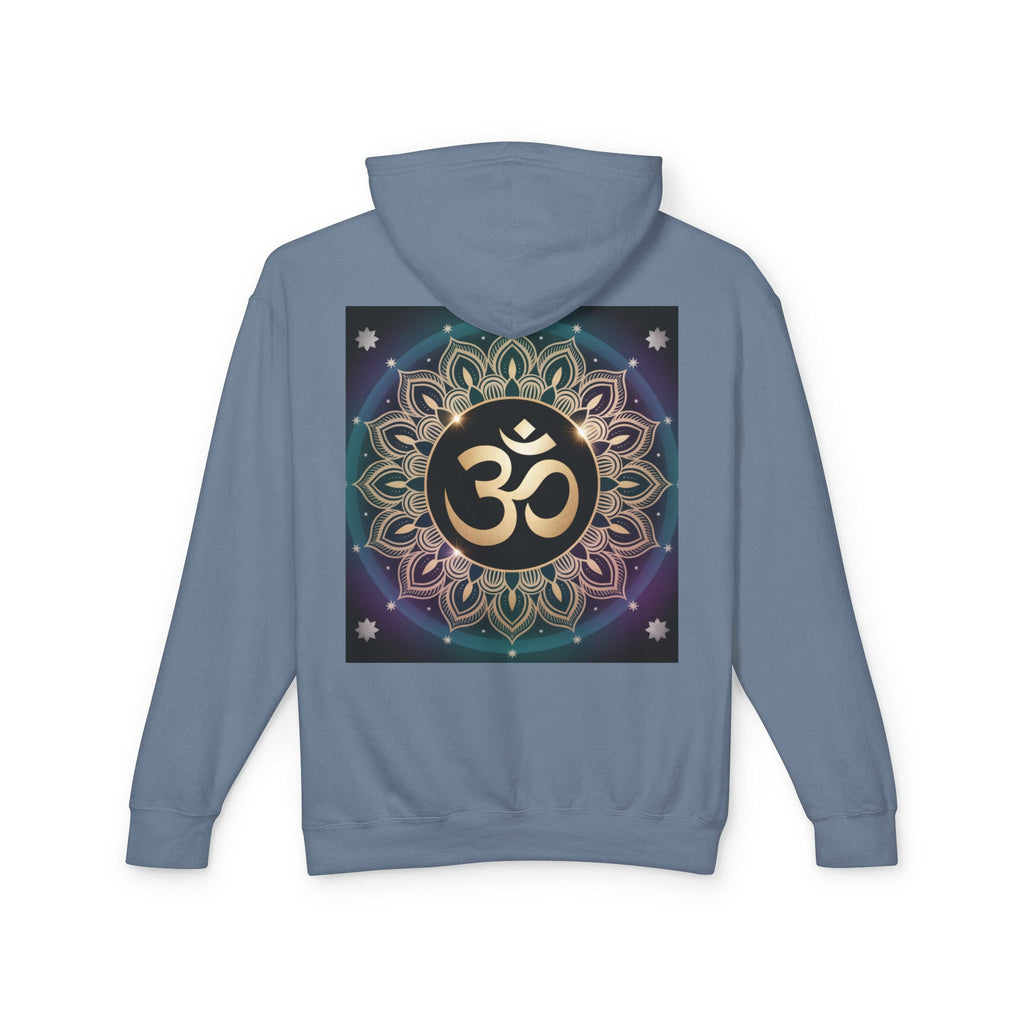 Spiritual Unisex Hoodie, Inspirational Hooded Sweatshirt, Yoga Apparel, Meditation Fashion, Ganesh and Om Design