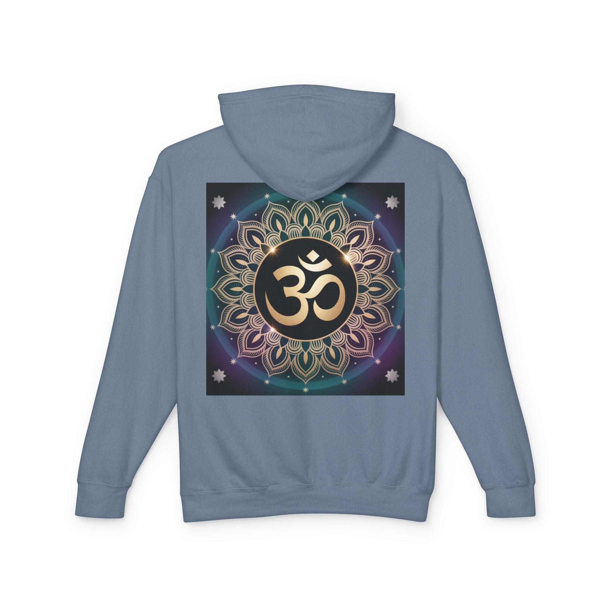 Spiritual Unisex Hoodie, Inspirational Hooded Sweatshirt, Yoga Apparel, Meditation Fashion, Ganesh and Om Design