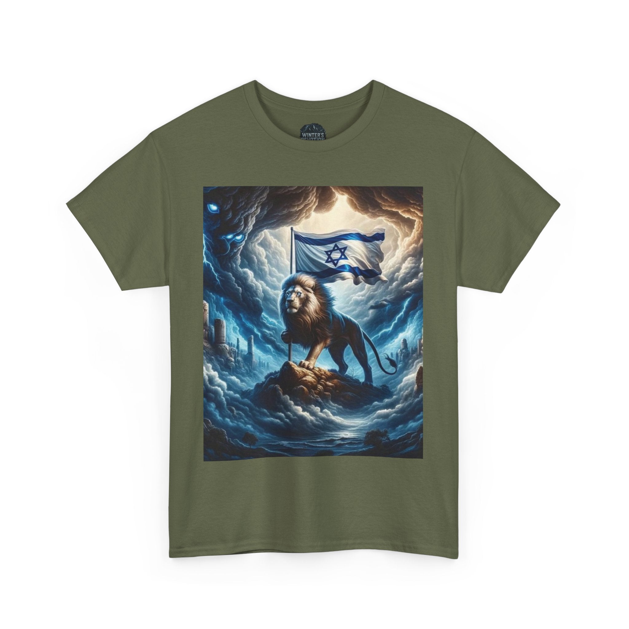 Majestic Lion Unisex Heavy Cotton Tee - Inspirational Apparel, Gift for Animal Lovers, Graphic Tee, Unique T-Shirt, Casual Wear