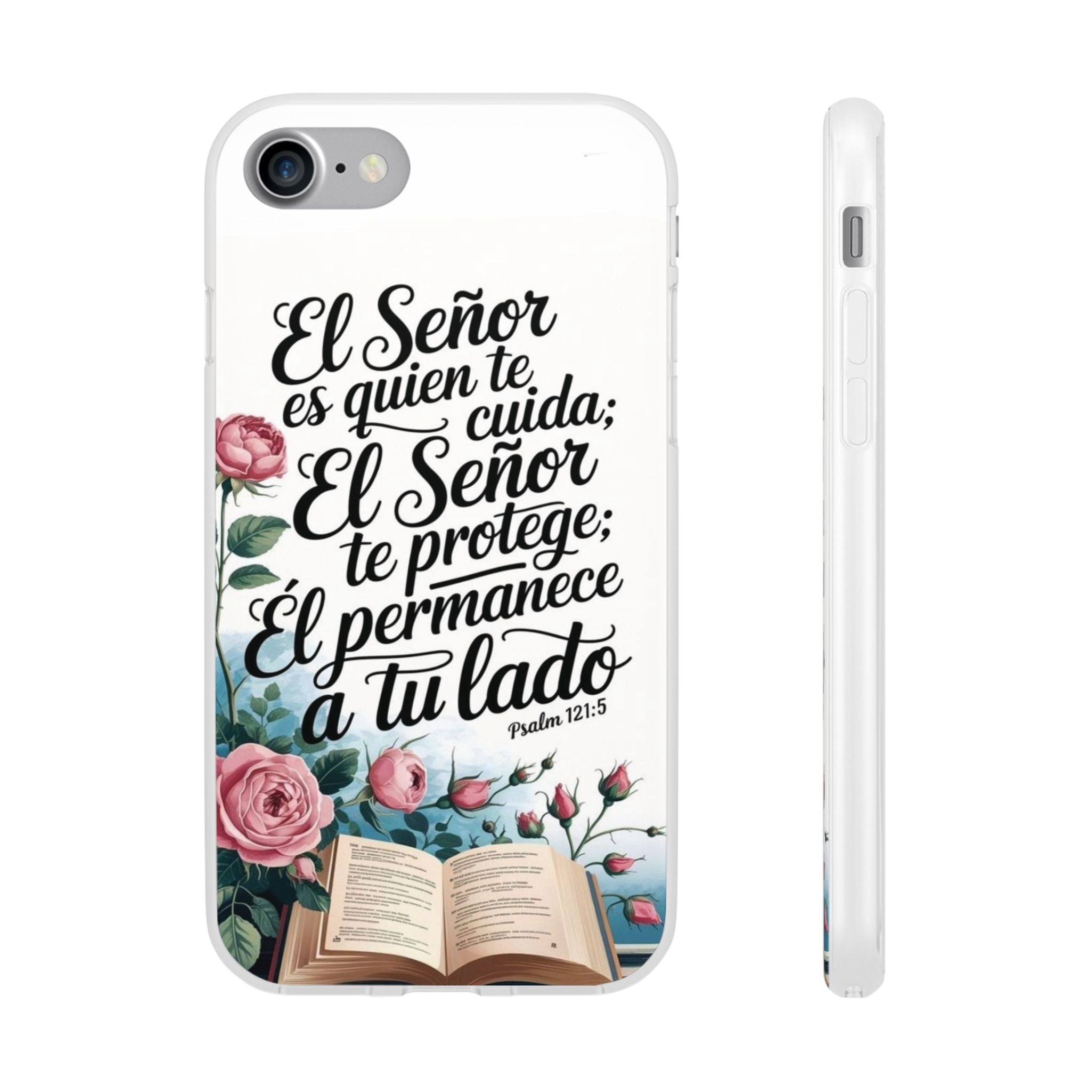 Inspirational Phone Case with Psalm 121:5 Quote, Flexi Case for Protection, Bible Verse Case, Gift for Faith Lovers, Spiritual Décor
