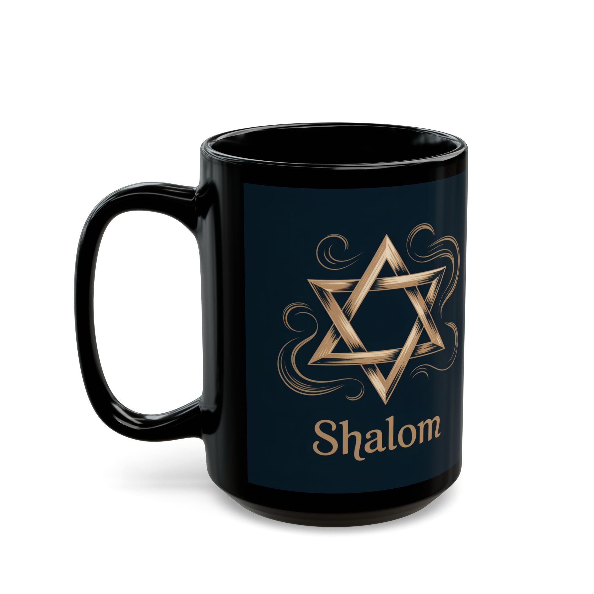 Patriotic Black Mug - I Stand with Israel Design, Custom Coffee Cup, Supportive Gift, Meaningful Drinkware, 11oz/15oz