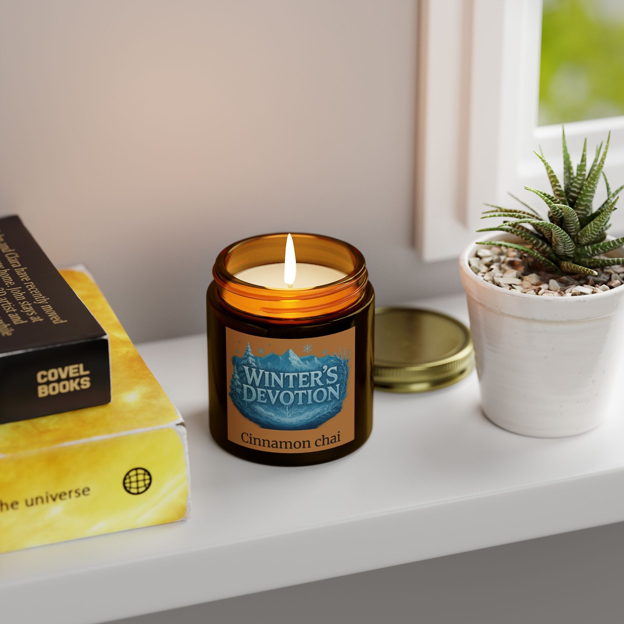 Winter's Devotion Scented Candles - Cozy Cinnamon Chai Aromatherapy, Relaxation, Home Decor, Gifts, Candles for Holidays