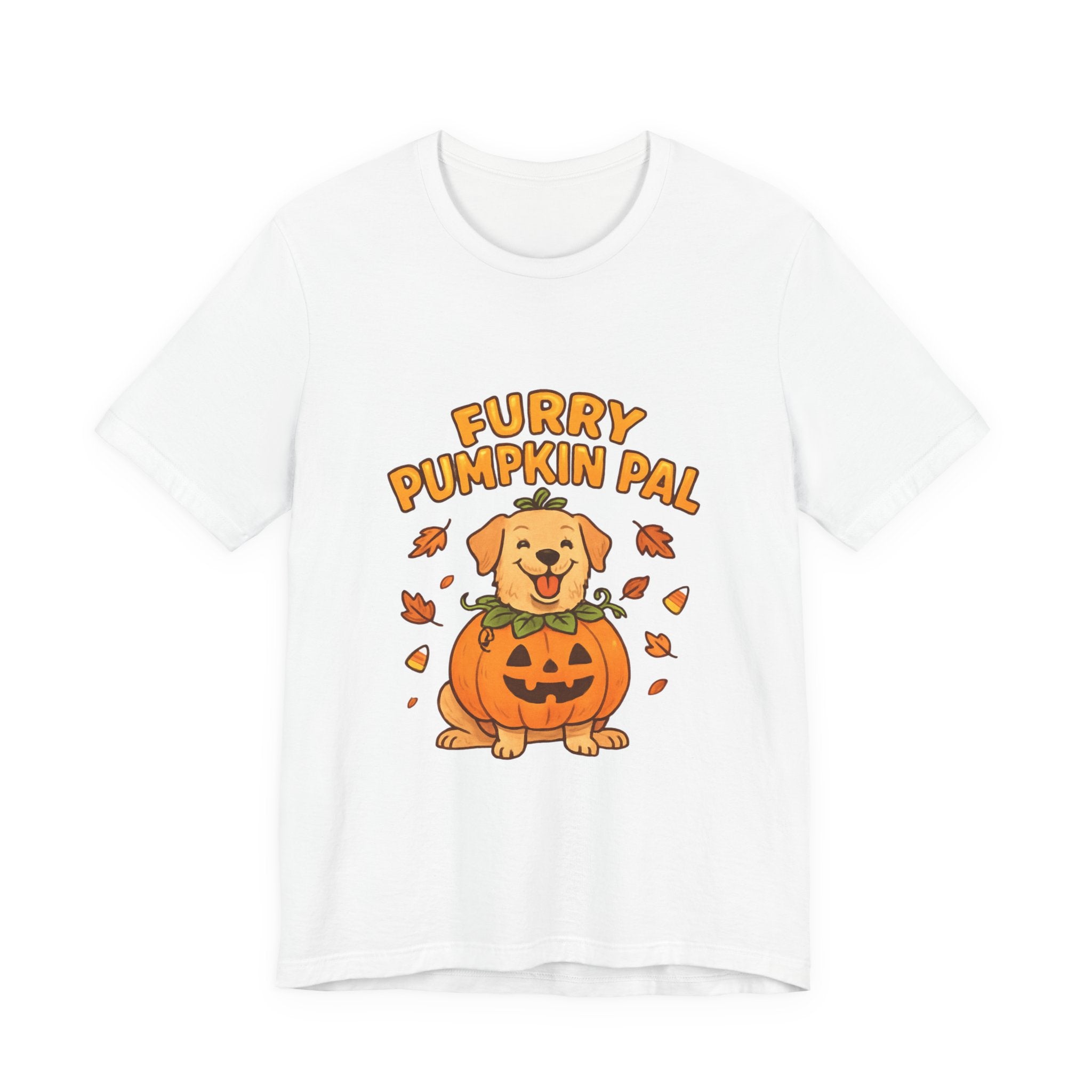 Furry Pumpkin Pal Dog Tee - Halloween Unisex Shirt